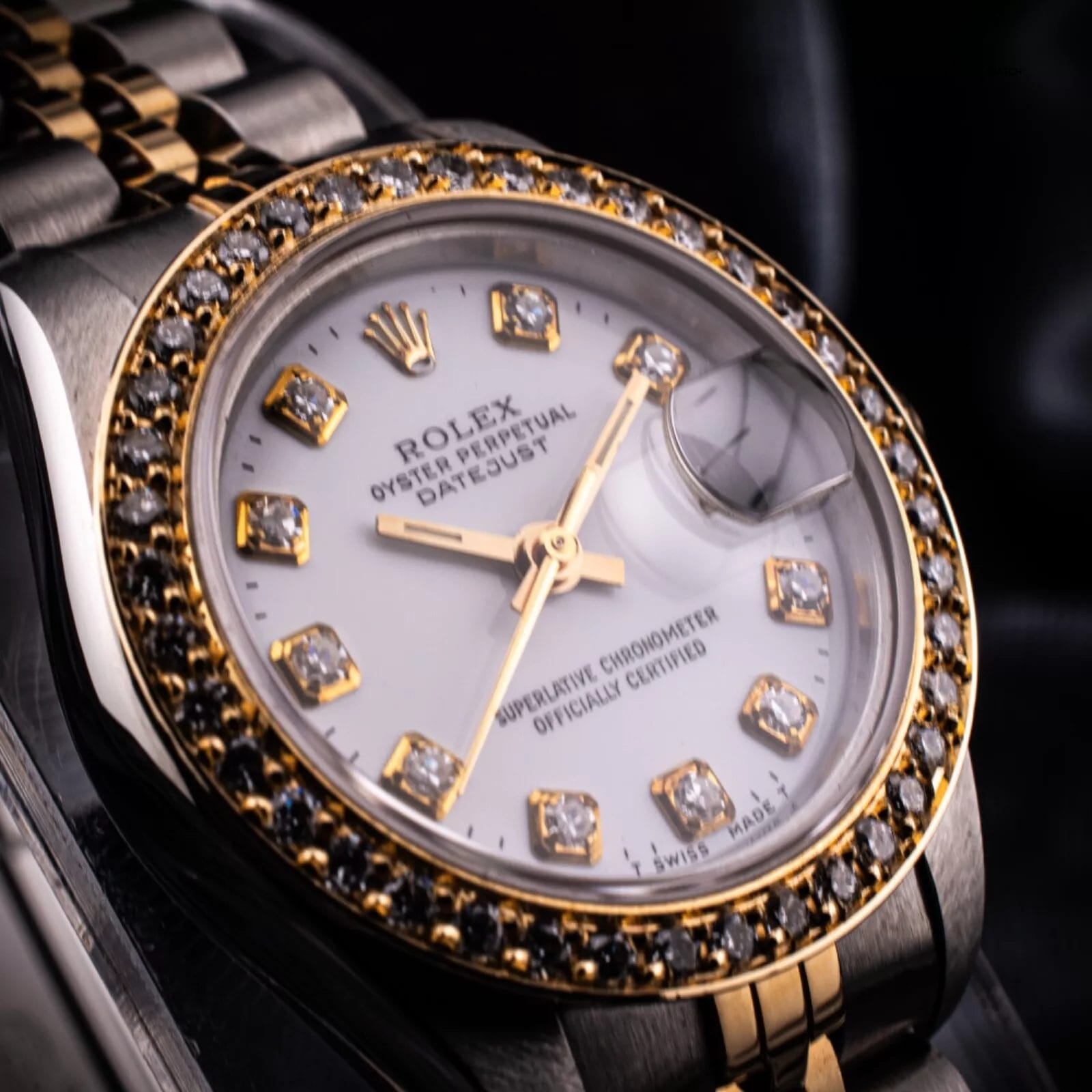 Serviced Rolex Ladies Datejust with White Diamond dial and bezel, Ref. 69173 - Image 9