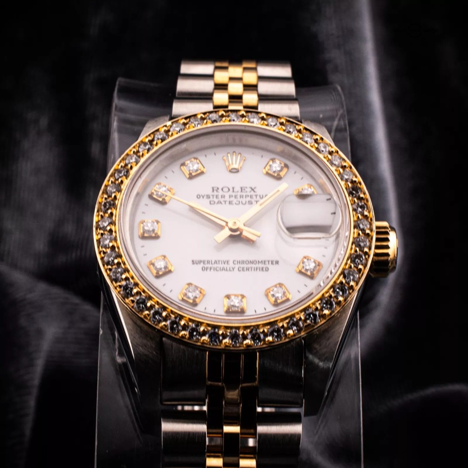 Serviced Rolex Ladies Datejust with White Diamond dial and bezel, Ref. 69173 - Image 11