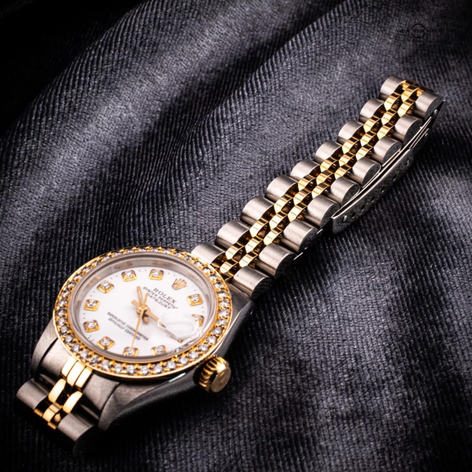 Serviced Rolex Ladies Datejust with White Diamond dial and bezel, Ref. 69173 - Image 12