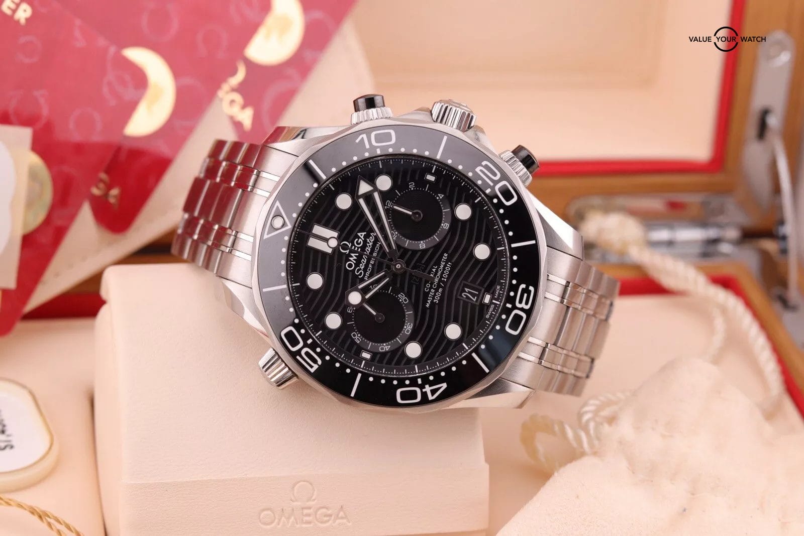 Omega Seamaster 300m Chronograph Diver 44mm - 210.30.44.51.01.001 - Complete Set