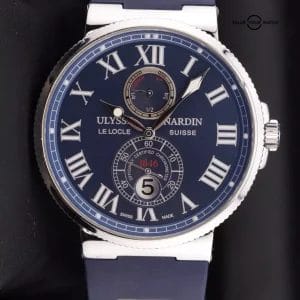 Ulysse Nardin Marine Chronometer Stainless Steel 43mm Blue Roman Dial 263-67