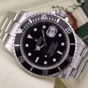2008 Rolex Submariner Date 40MM 16610 M Serial Engraved Rehaut w/ Warranty Card