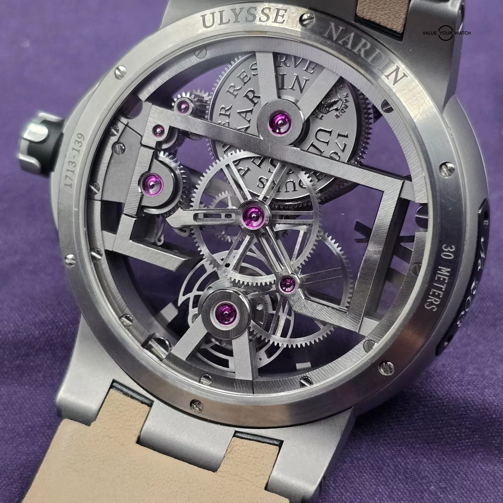 Ulysse Nardin Executive Tourbillon Skeleton- Ref 1713-139 45mm - Image 9
