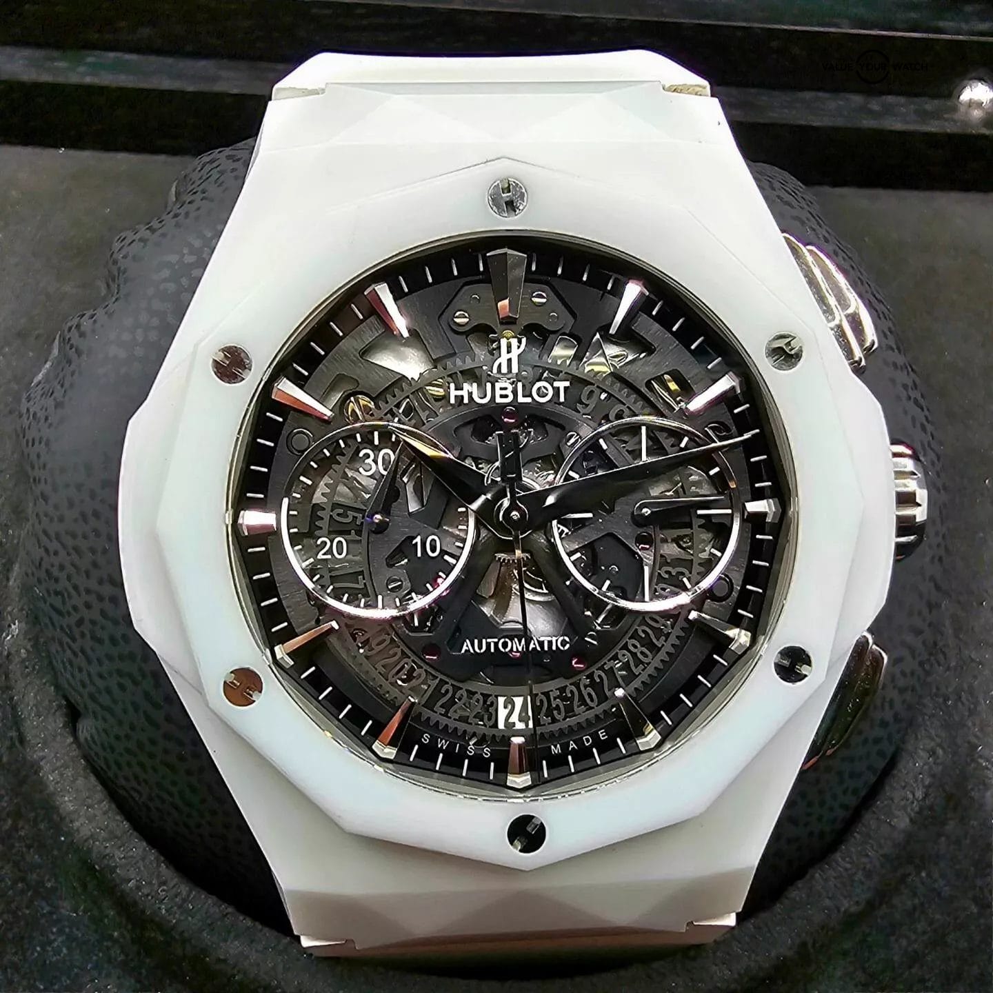 Hublot Classic Fusion Orlinski White Ceramic, Skeleton Dial, w Warranty!