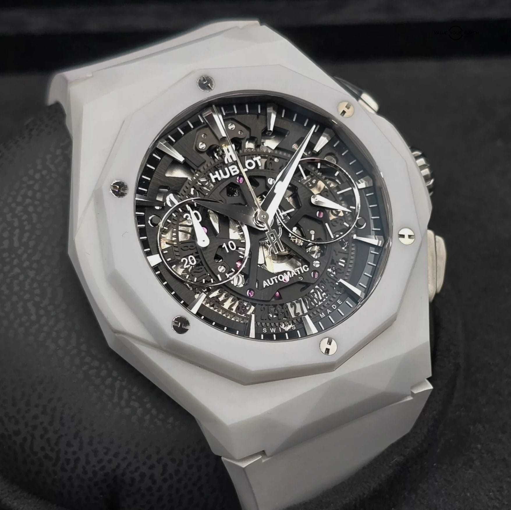 Hublot Classic Fusion Orlinski White Ceramic, Skeleton Dial, w Warranty! - Image 3
