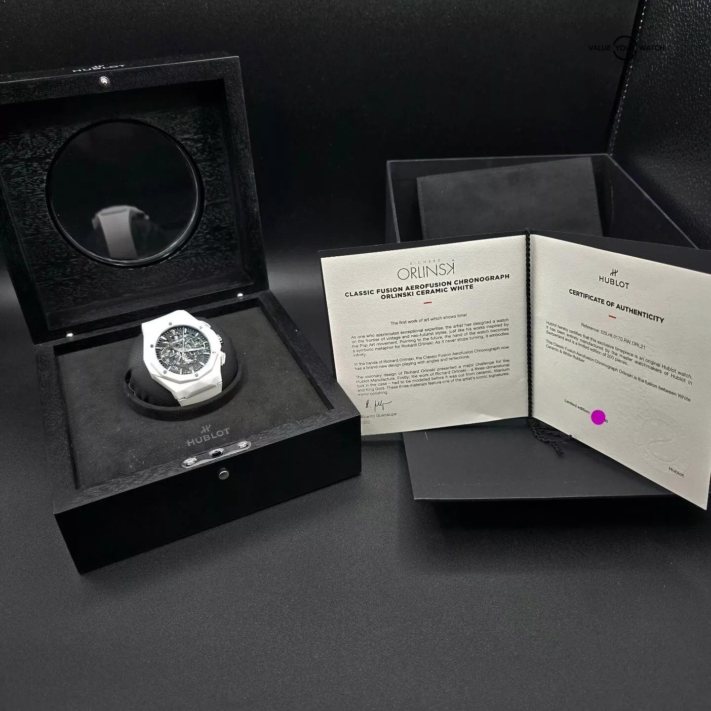 Hublot Classic Fusion Orlinski White Ceramic, Skeleton Dial, w Warranty! - Image 4