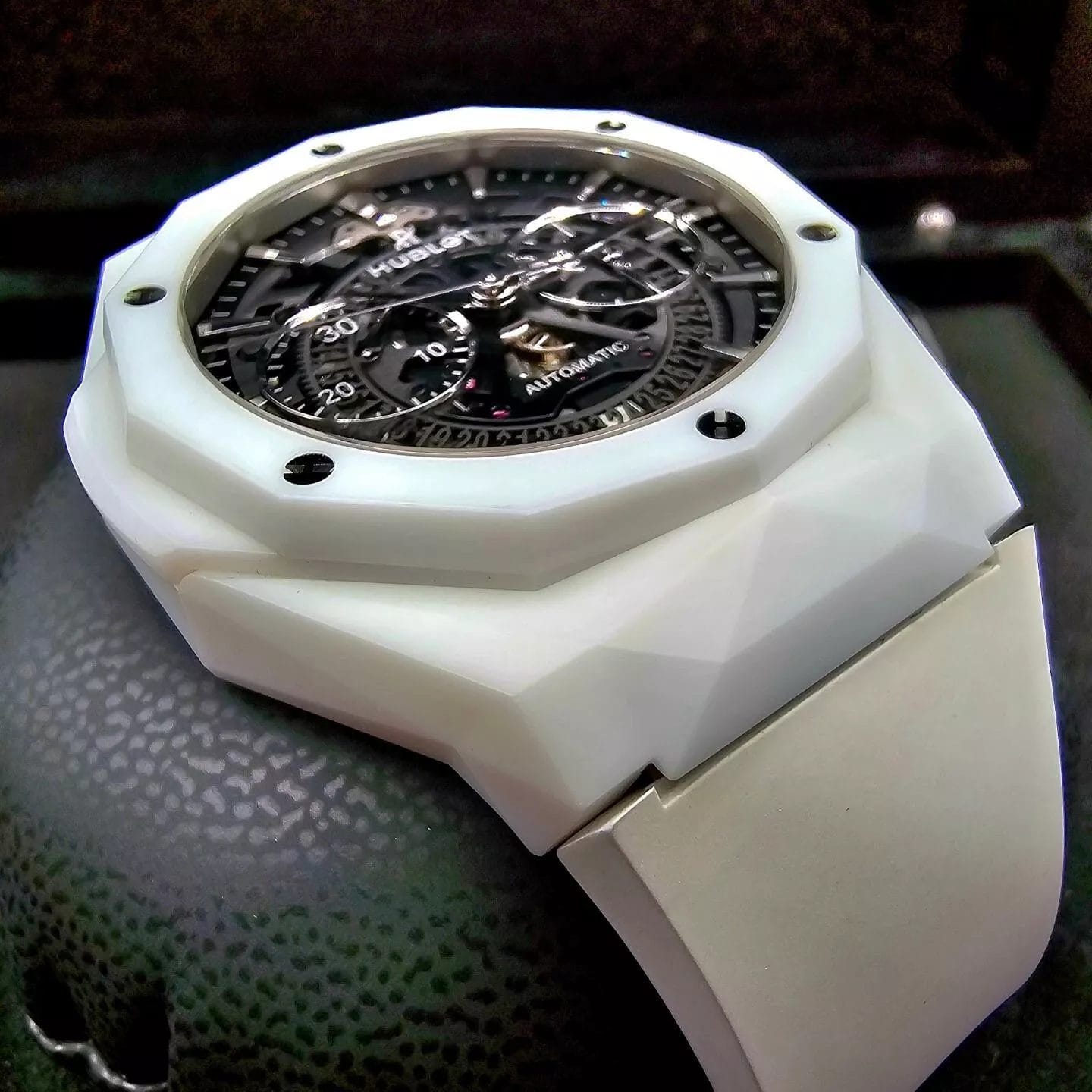 Hublot Classic Fusion Orlinski White Ceramic, Skeleton Dial, w Warranty! - Image 6