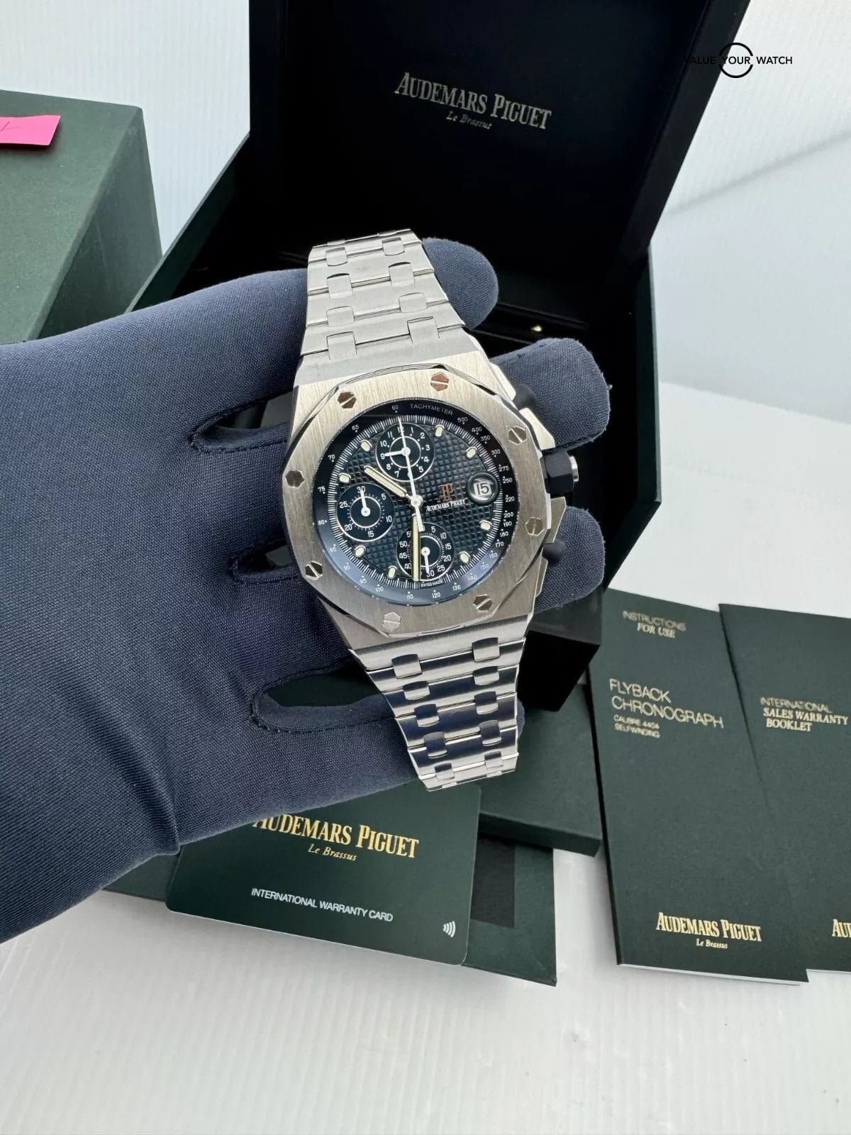 2021 MINT Audemars Piguet Royal Oak Offshore Beast Flyback Cal 26238ST Blue Dial