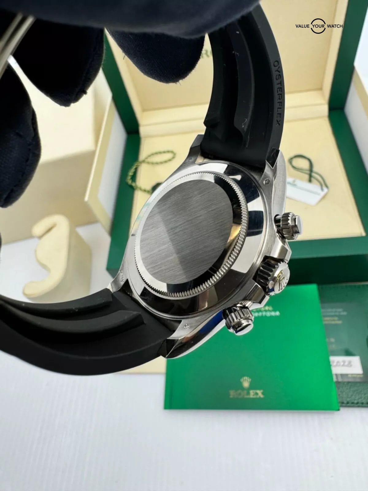 2023 Complete Rolex Cosmograph Daytona 40mm 116519LN White Gold Ghost Grey Dial - Image 4