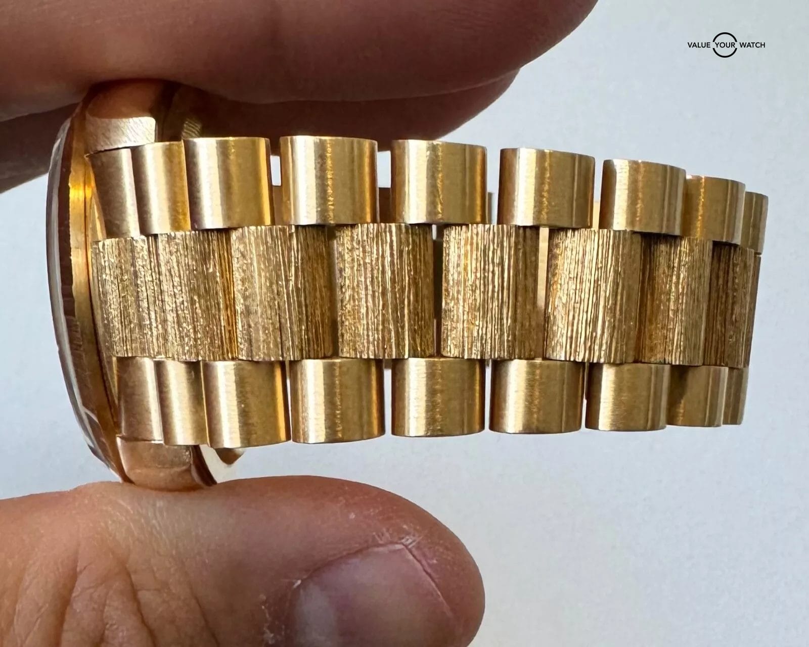 Unpolished Rolex Day Date Bark President 18248 Black Dial 18K Gold - Image 2