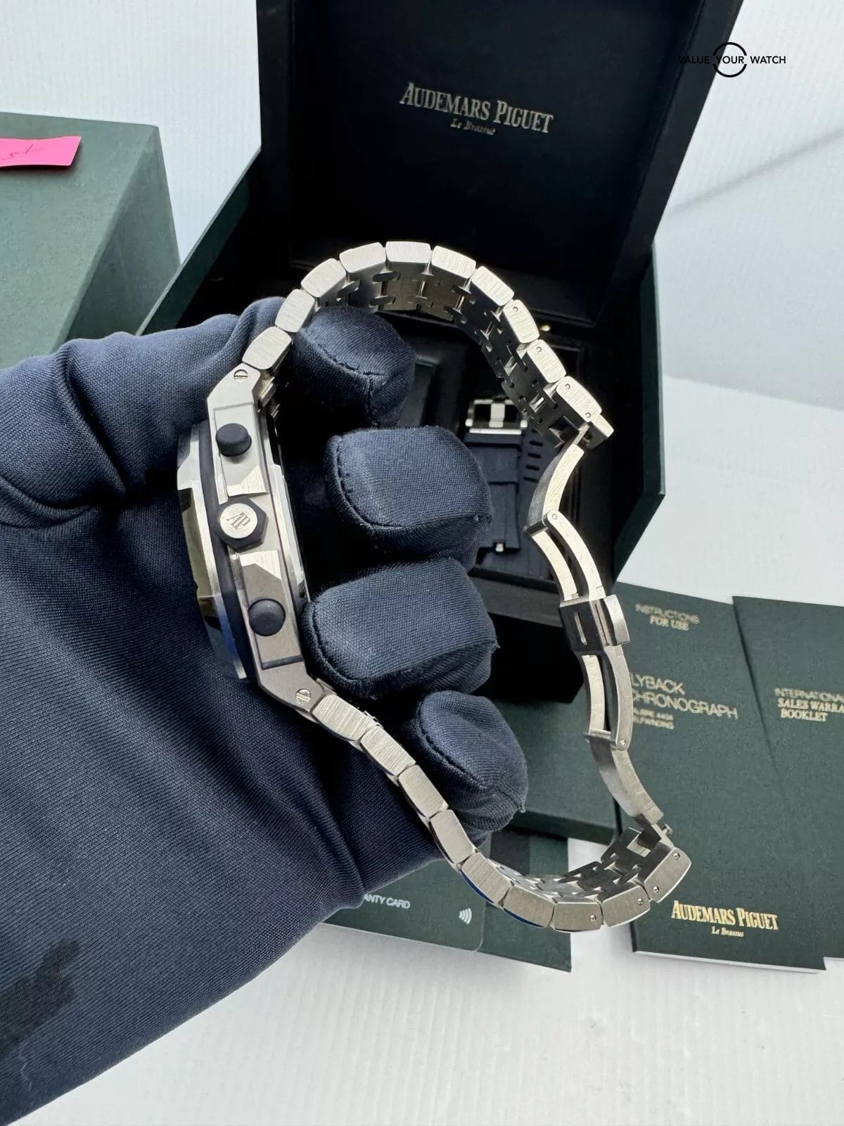 2021 MINT Audemars Piguet Royal Oak Offshore Beast Flyback Cal 26238ST Blue Dial - Image 8