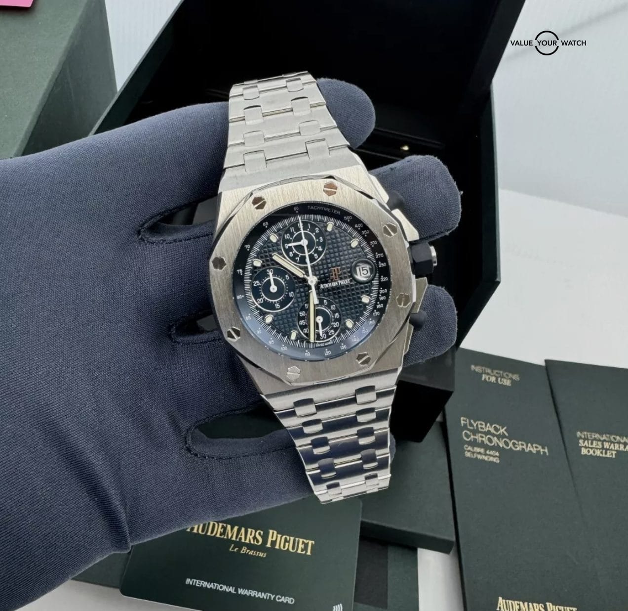 2021 MINT Audemars Piguet Royal Oak Offshore Beast Flyback Cal 26238ST Blue Dial - Image 10