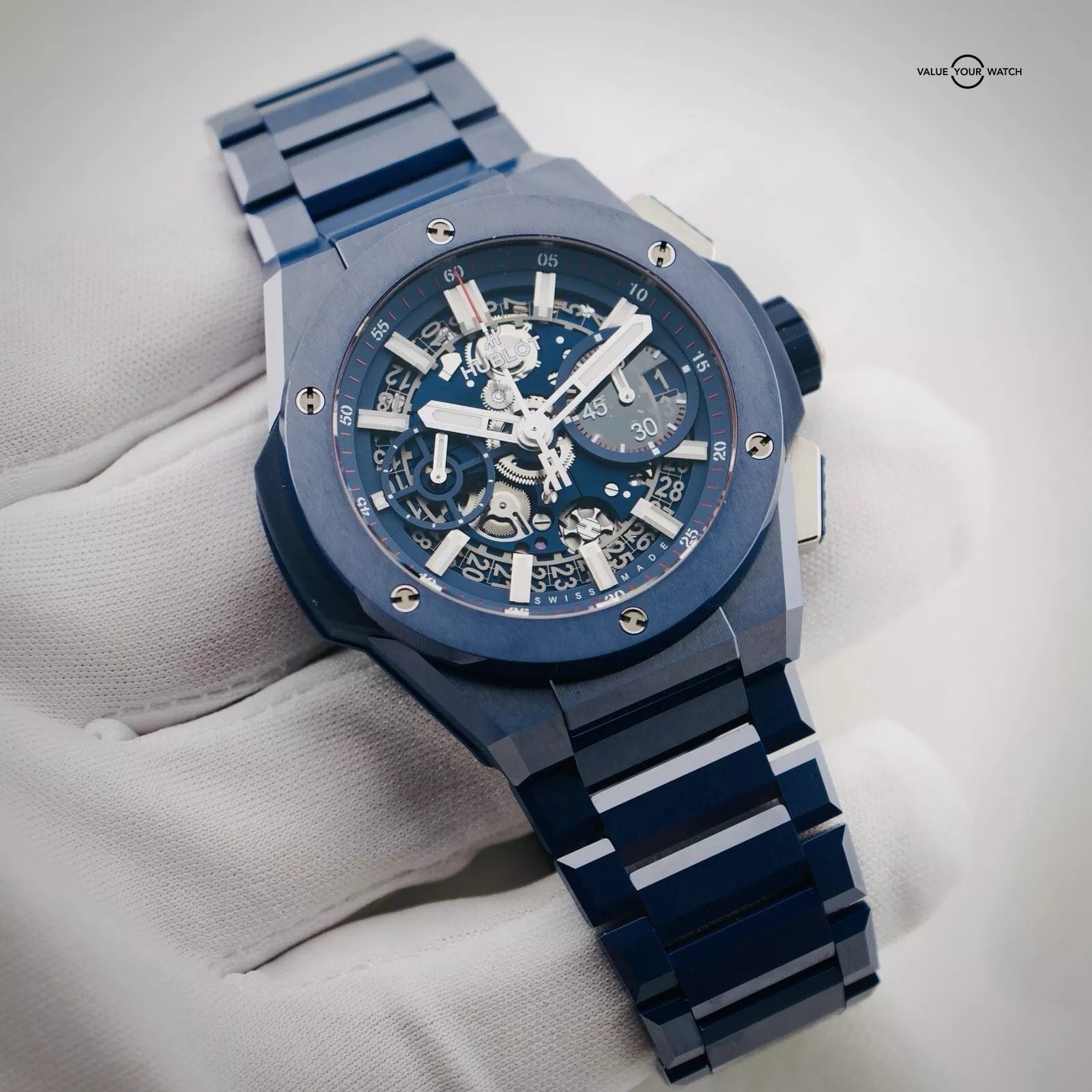Hublot Big Bang Integrated Blue Ceramic 42MM & Bracelet - Complete Set - Image 12