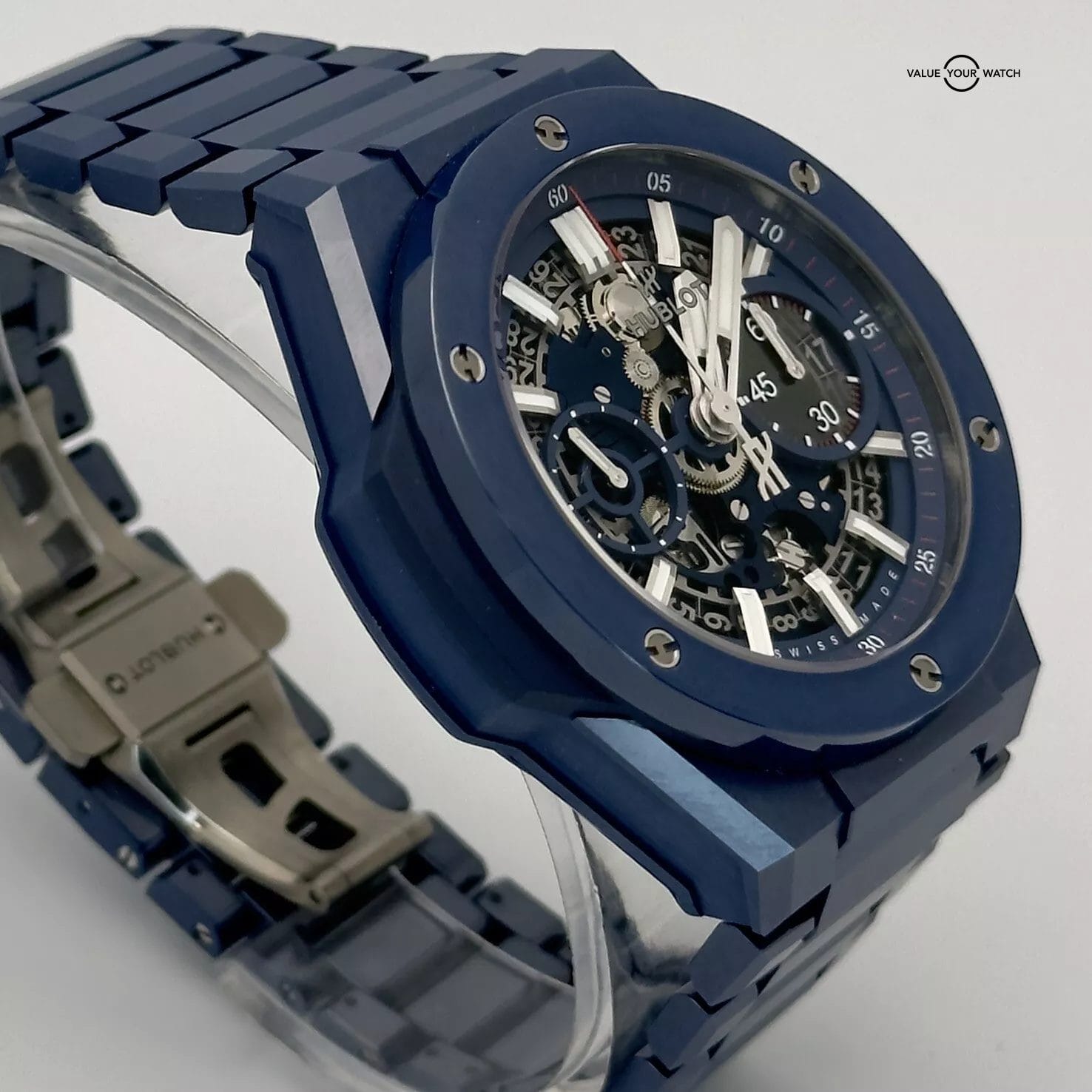Hublot Big Bang Integrated Blue Ceramic 42MM & Bracelet - Complete Set - Image 13