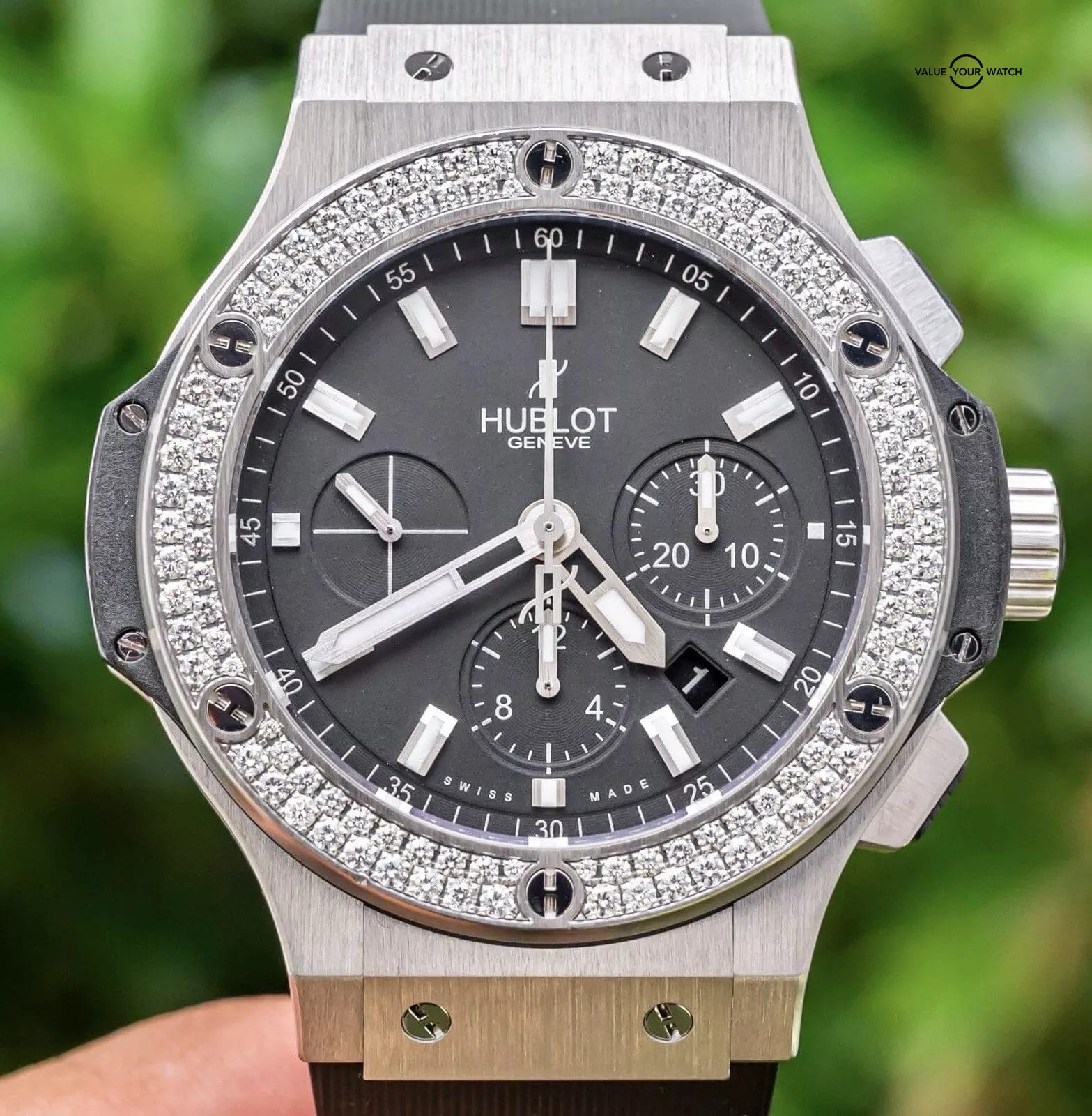 Hublot Big Bang 44 Original Steel Diamonds FACTORY $19K MSRP 301.SX.1170.RX.1104