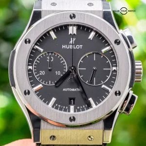 Hublot Classic Fusion Chronograph Titanium 45 mm Black Complete 521.NX.1171.LR