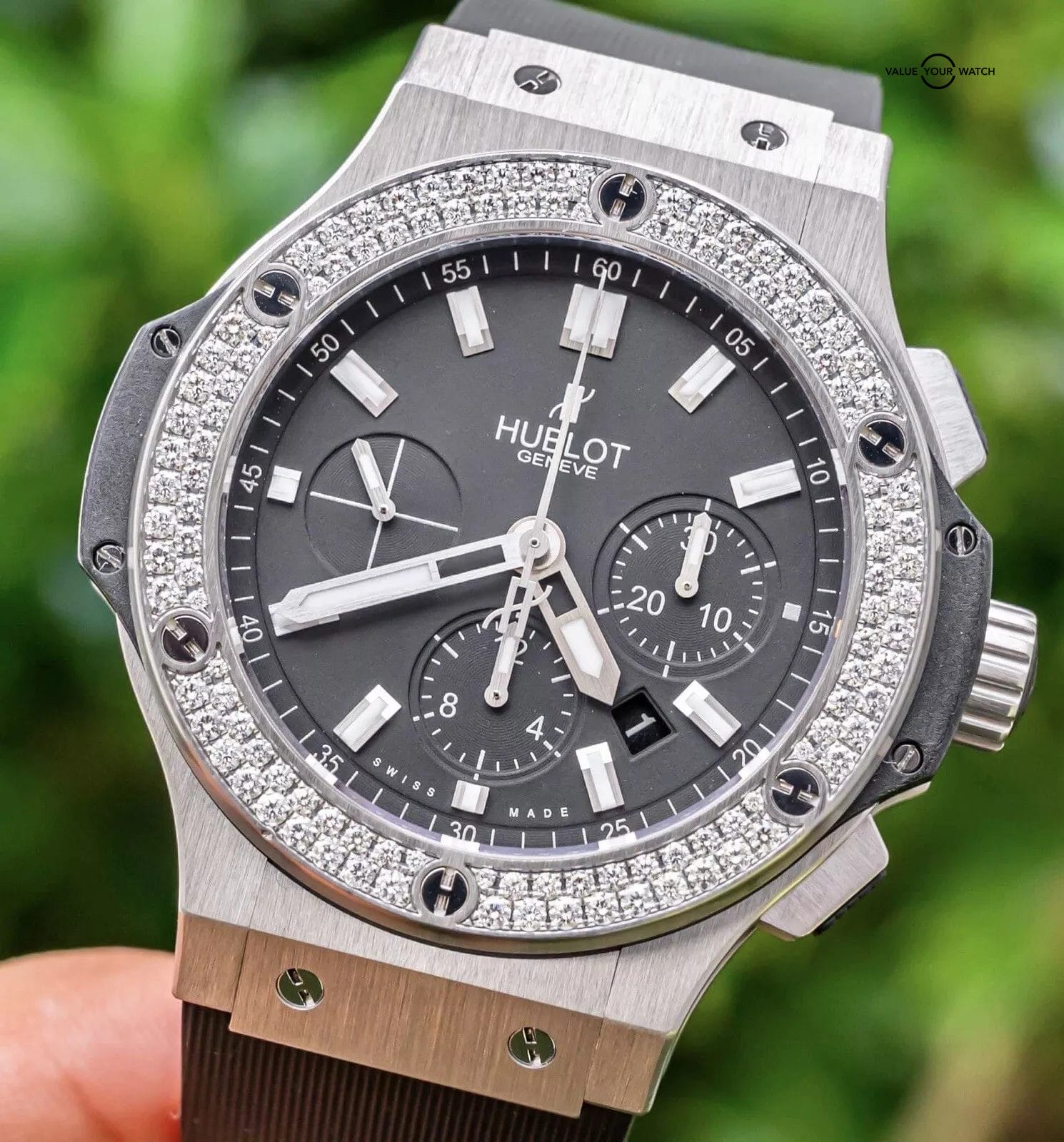 Hublot Big Bang 44 Original Steel Diamonds FACTORY $19K MSRP 301.SX.1170.RX.1104 - Image 2