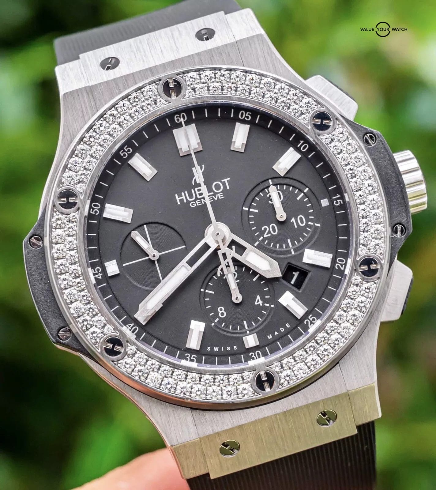 Hublot Big Bang 44 Original Steel Diamonds FACTORY $19K MSRP 301.SX.1170.RX.1104 - Image 3