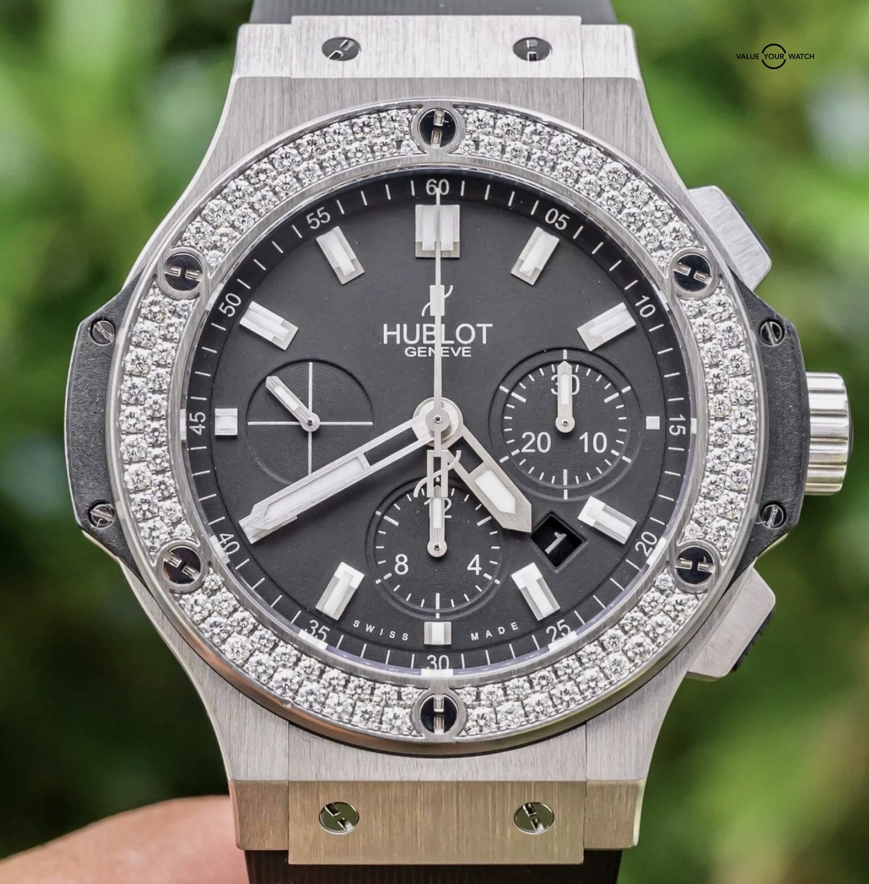 Hublot Big Bang 44 Original Steel Diamonds FACTORY $19K MSRP 301.SX.1170.RX.1104 - Image 4