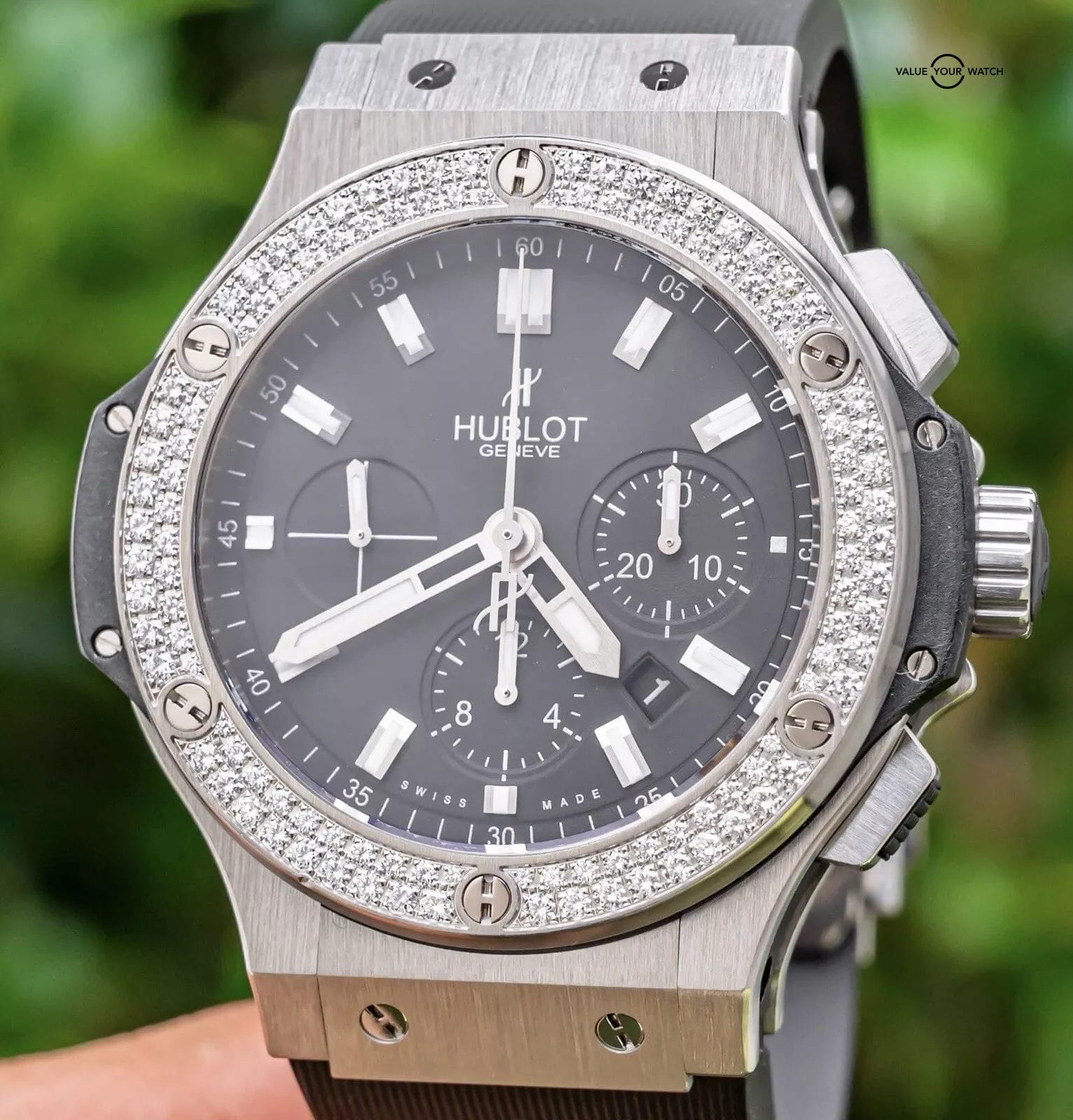 Hublot Big Bang 44 Original Steel Diamonds FACTORY $19K MSRP 301.SX.1170.RX.1104 - Image 10