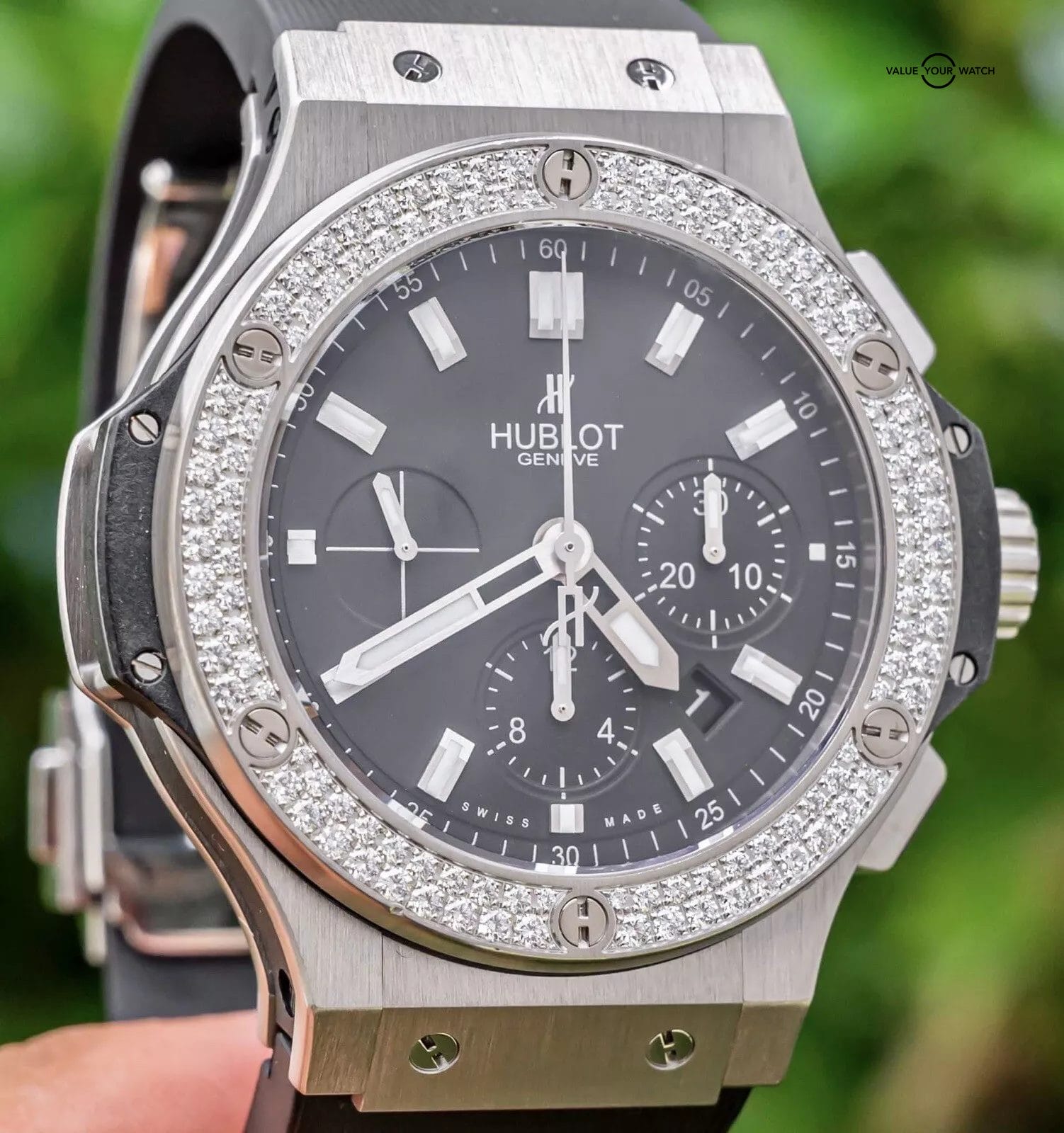 Hublot Big Bang 44 Original Steel Diamonds FACTORY $19K MSRP 301.SX.1170.RX.1104 - Image 13
