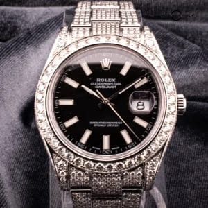 Rolex Datejust II 41mm 20CT AM Diamond Bust/Buss Down Piece, Ref 116300 with Box