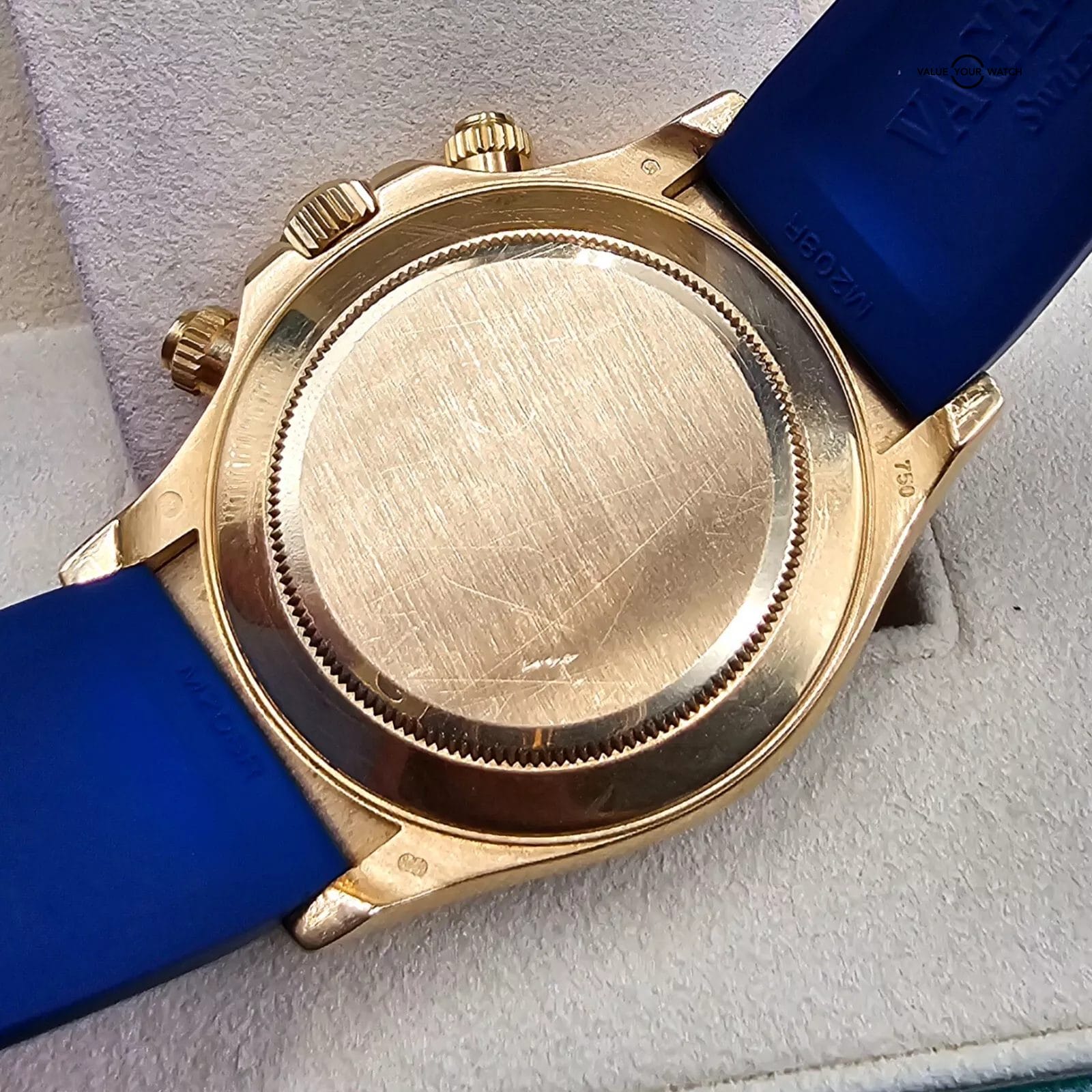 Rolex Daytona Yellow Gold on rubber strap, Custom Meteorite Dial Ceramic Bezel - Image 8