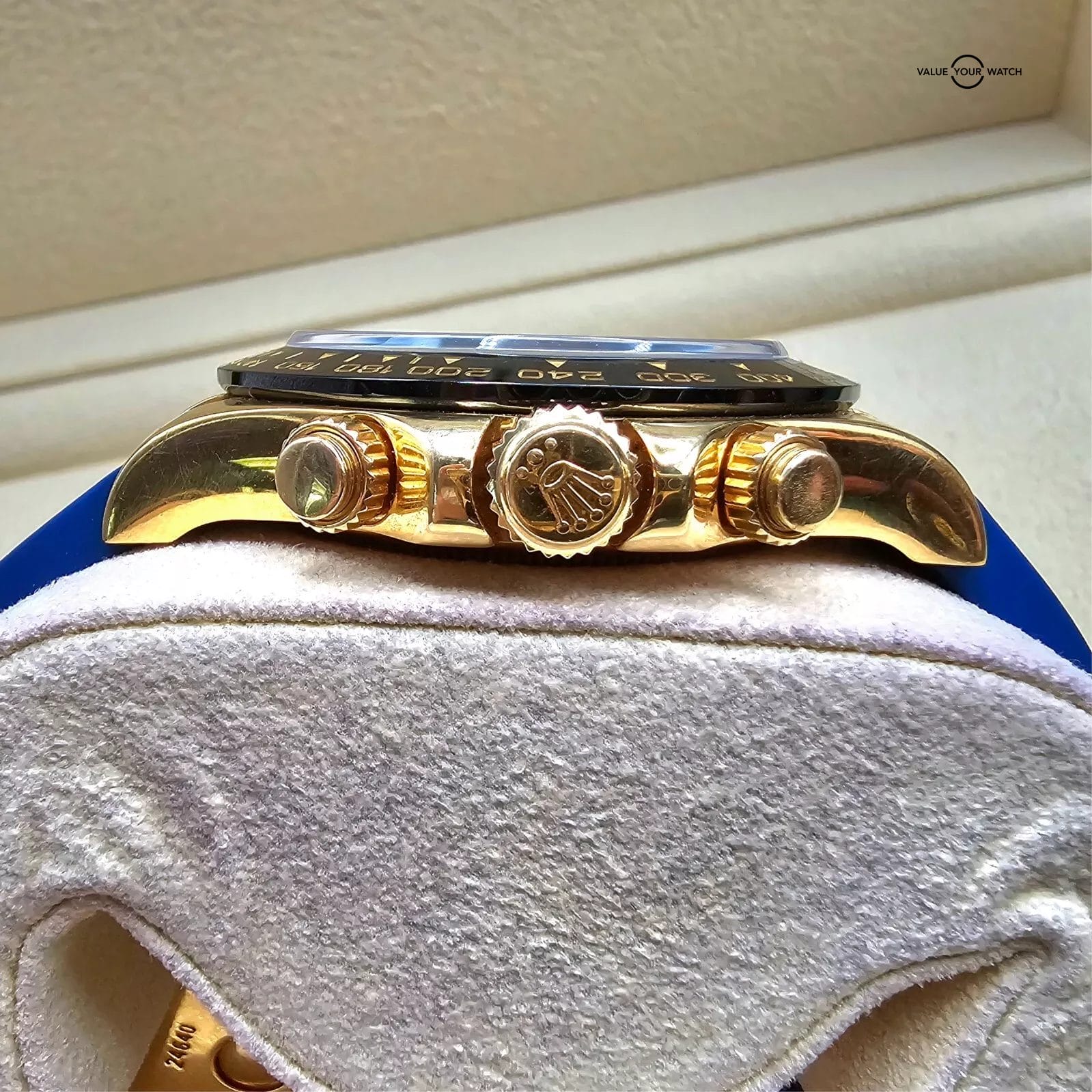 Rolex Daytona Yellow Gold on rubber strap, Custom Meteorite Dial Ceramic Bezel - Image 12