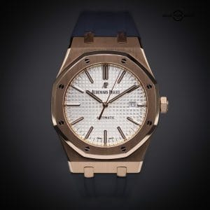 Audemars Piguet Royal Oak Selfwinding 41mm in Rose Gold, Silver Dial, Ref. 15400OR.OO.D088CR.01, Full Set