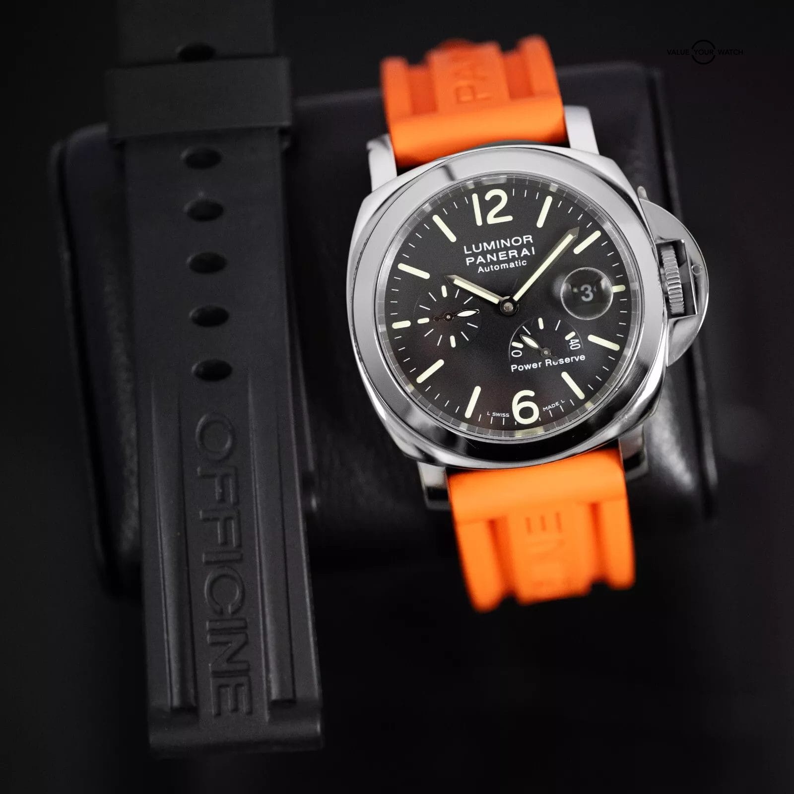 Panerai 90 Luminor Power Reserve Black Dial Automatic PAM00090 PAM Full Set Value Your Watch