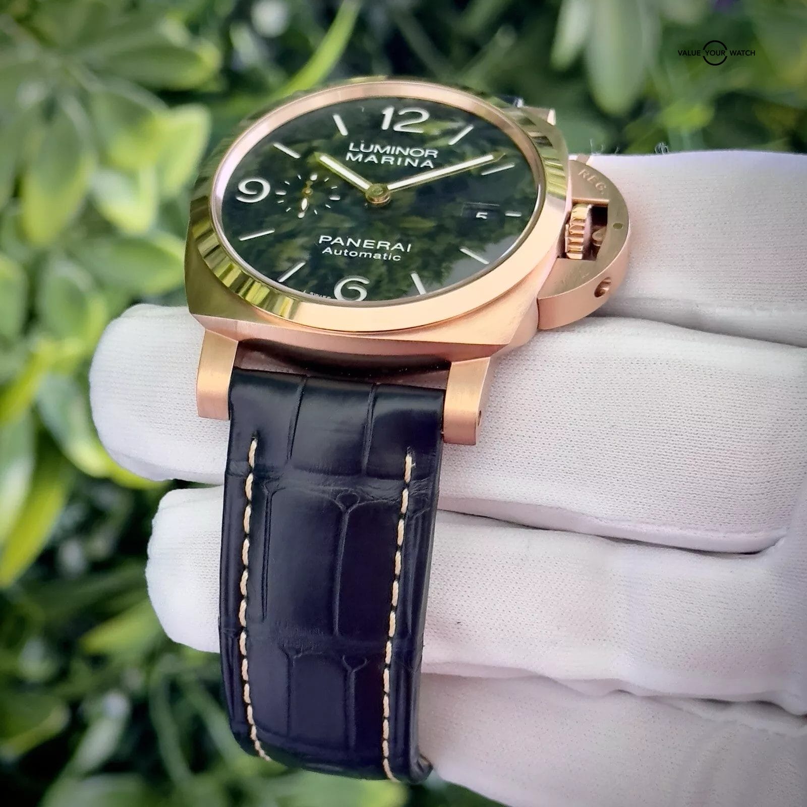 Panerai Luminor Marina Goldtech 44mm Blue Dial PAM01112 - Extra Strap, Full Set - Image 11