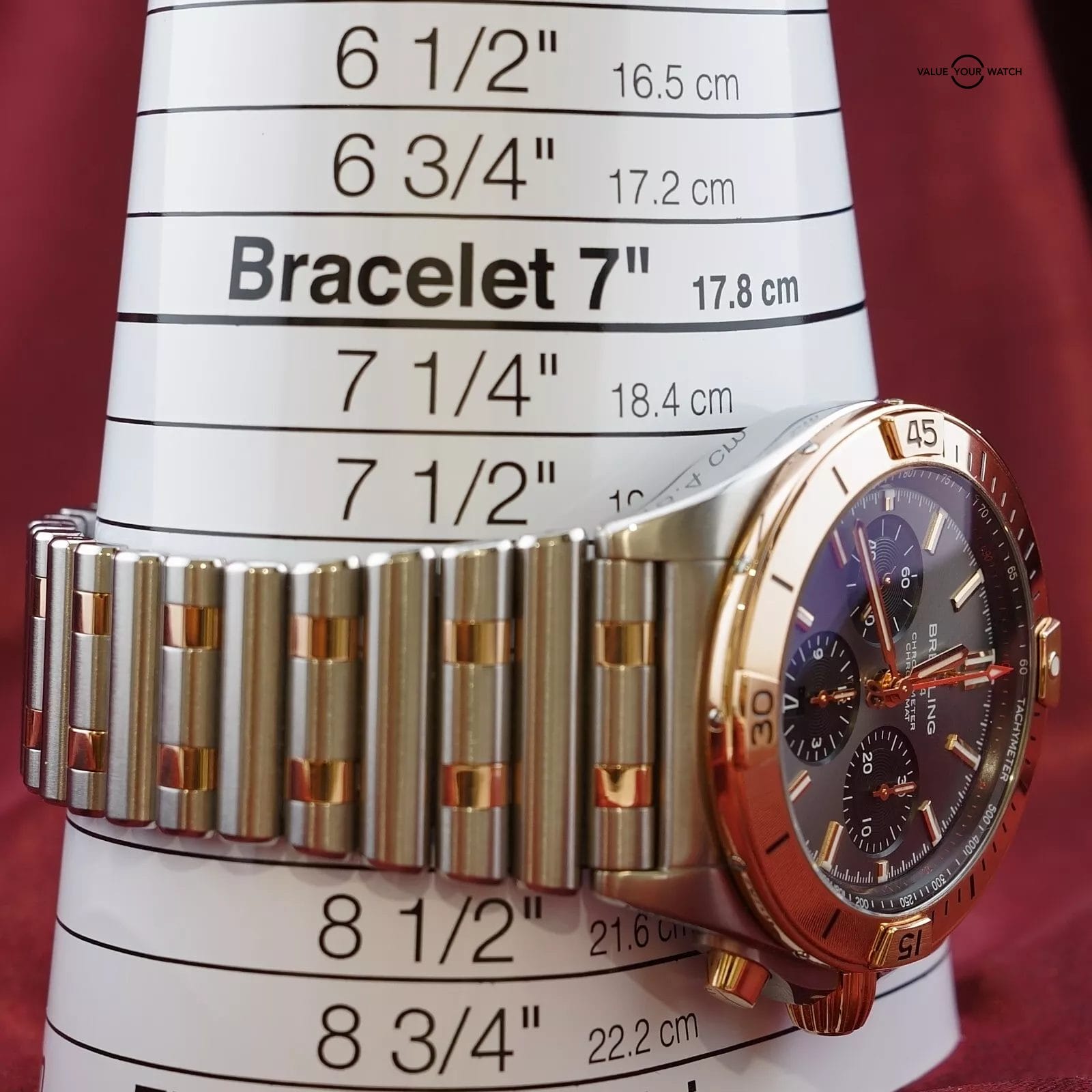 Breitling Chronomat B01 42mm $14k MSRP 18k Gold & Rouleaux Bracelet Steel UB0134 - Image 3
