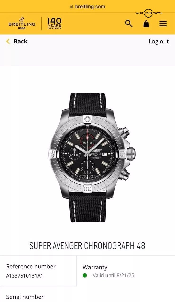 Breitling Super Avenger 48MM Black Dial A13375 & Bracelet - Warranty - Full Set - Image 12