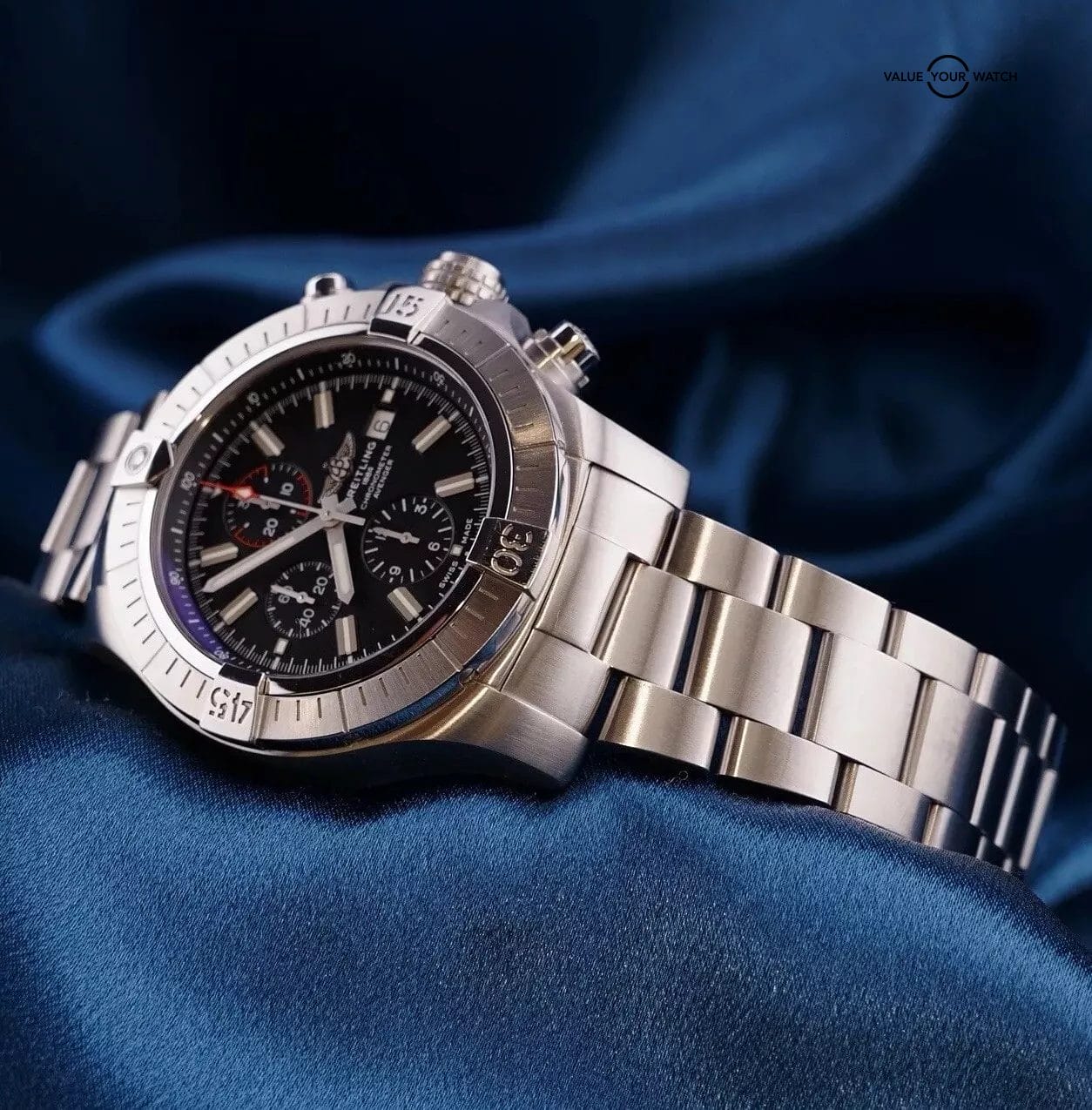 Breitling Super Avenger 48MM Black Dial A13375 & Bracelet - Warranty - Full Set - Image 13