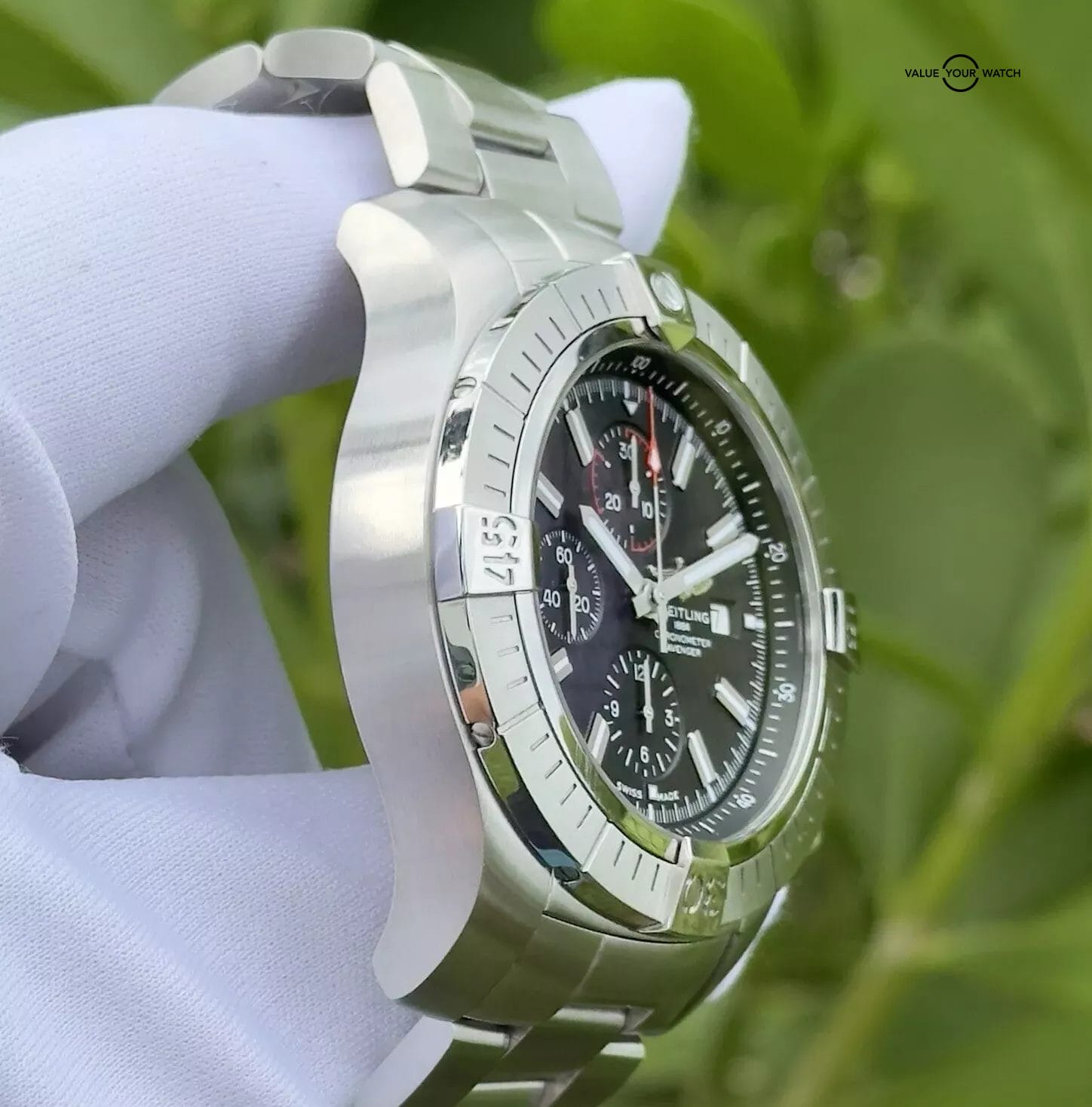 Breitling Super Avenger 48MM Black Dial A13375 & Bracelet - Warranty - Full Set - Image 16