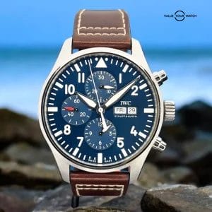 IWC Pilot’s Blue Dial Chronograph Men’s Watch Box & Papers IW377714