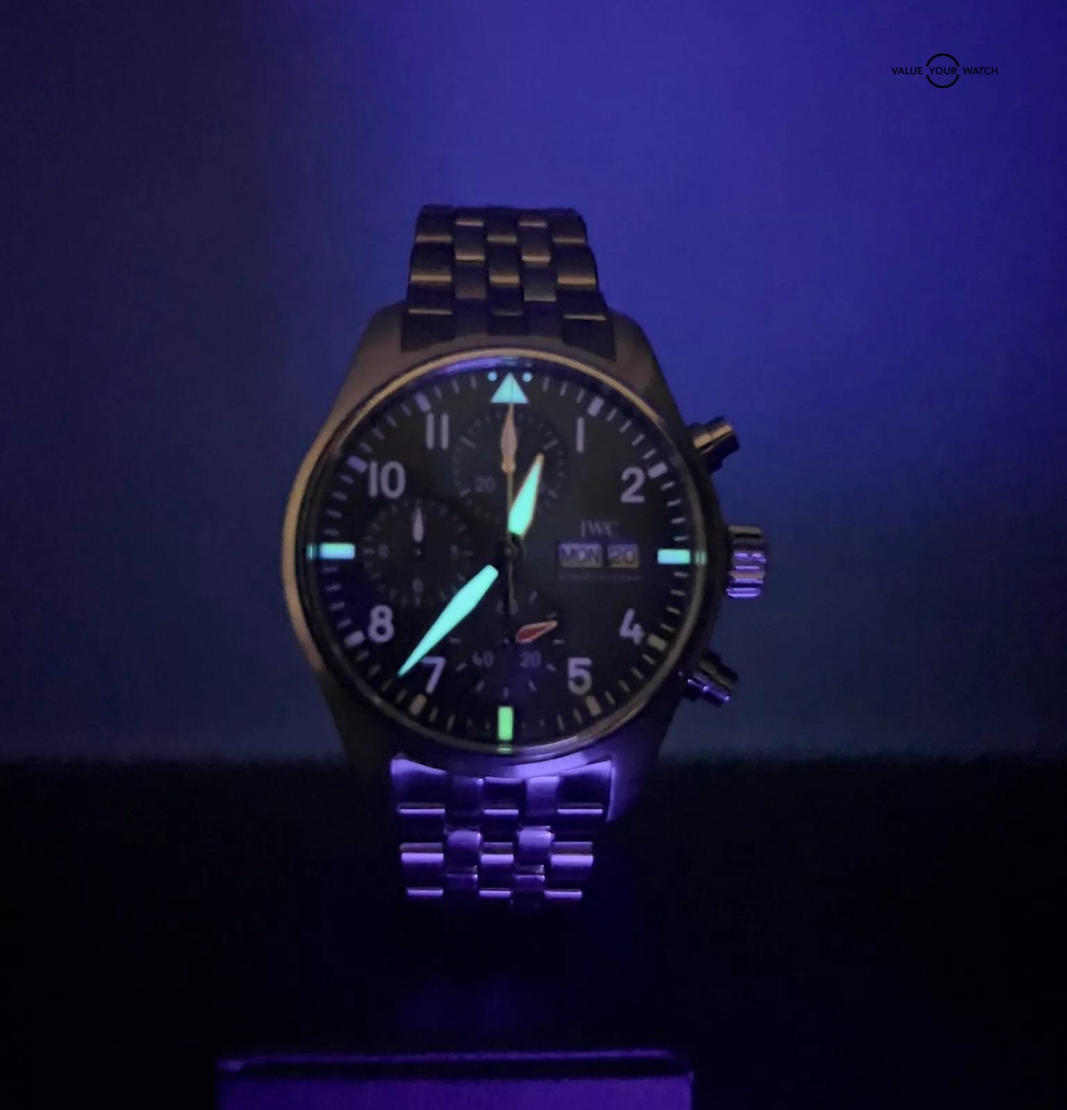 IWC Pilot's Blue Dial Chronograph Men's Watch - IW388102 - Image 2