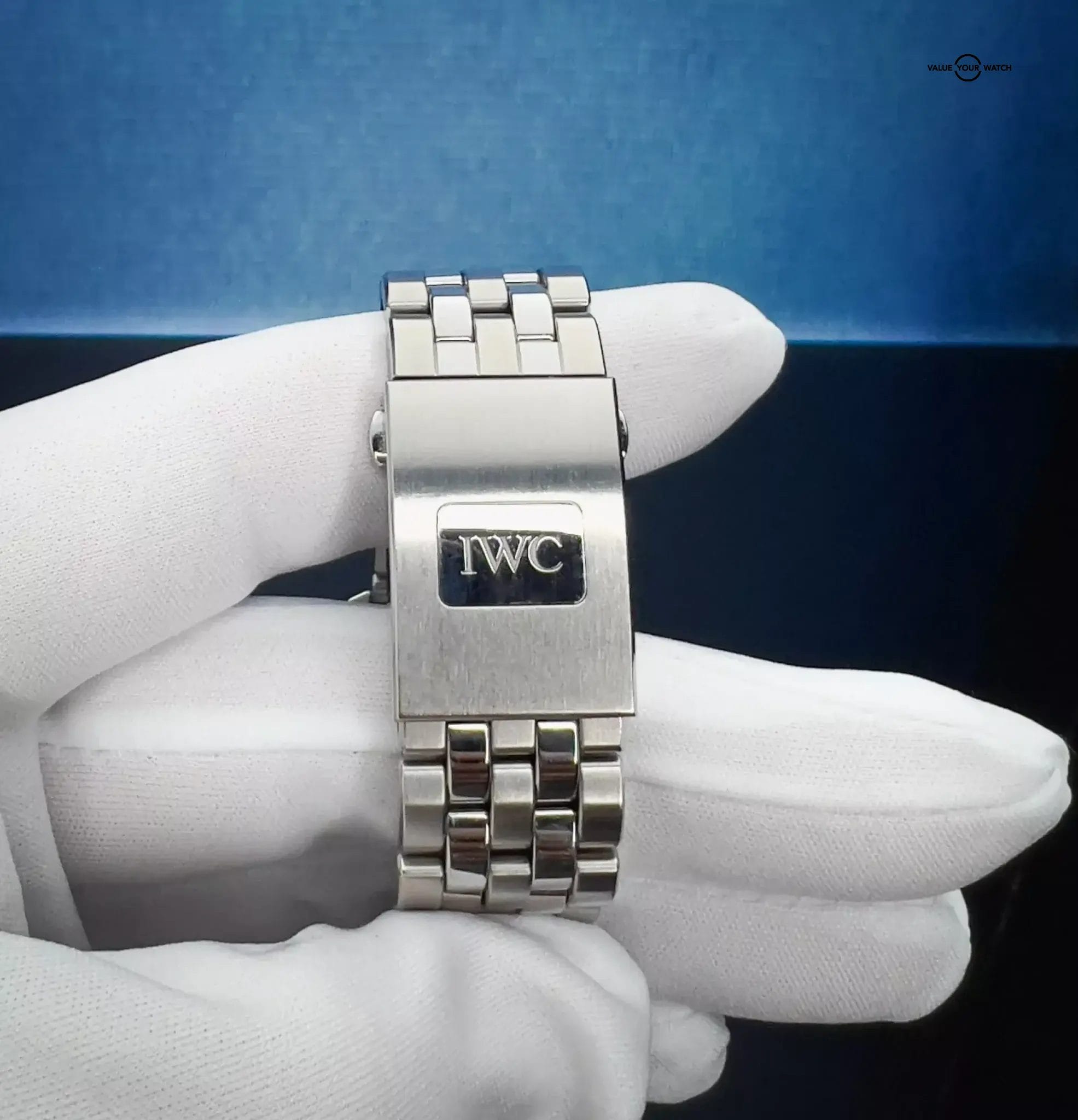 IWC Pilot's Blue Dial Chronograph Men's Watch Box & Papers IW377714 - Image 12