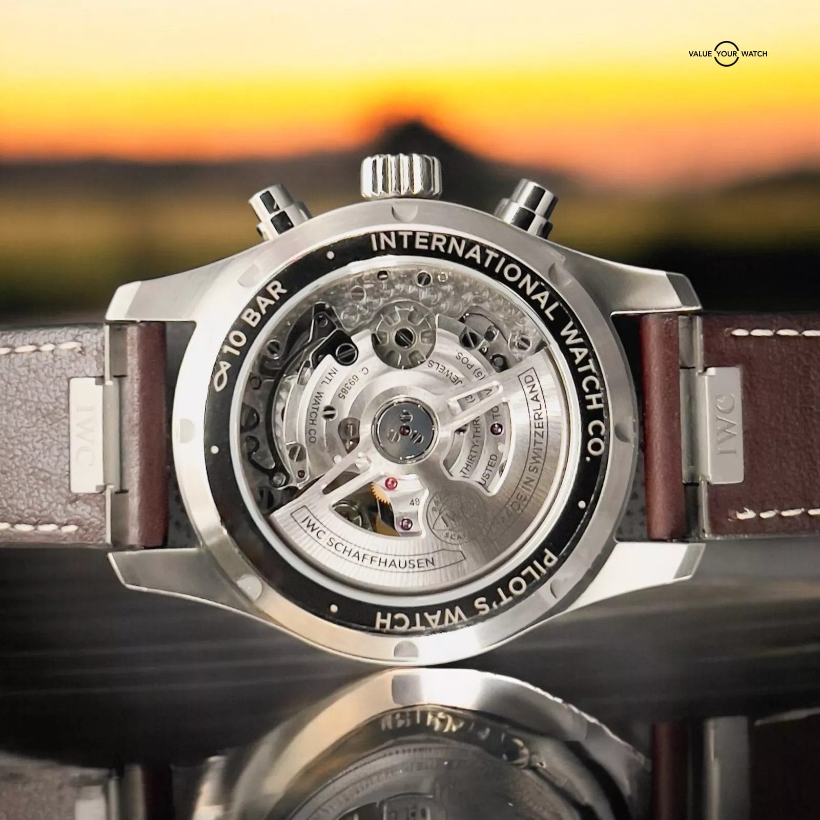 IWC Pilot's Watch GreenDial Chronograph Men's Watch Box & Papers IW388103 - Image 6