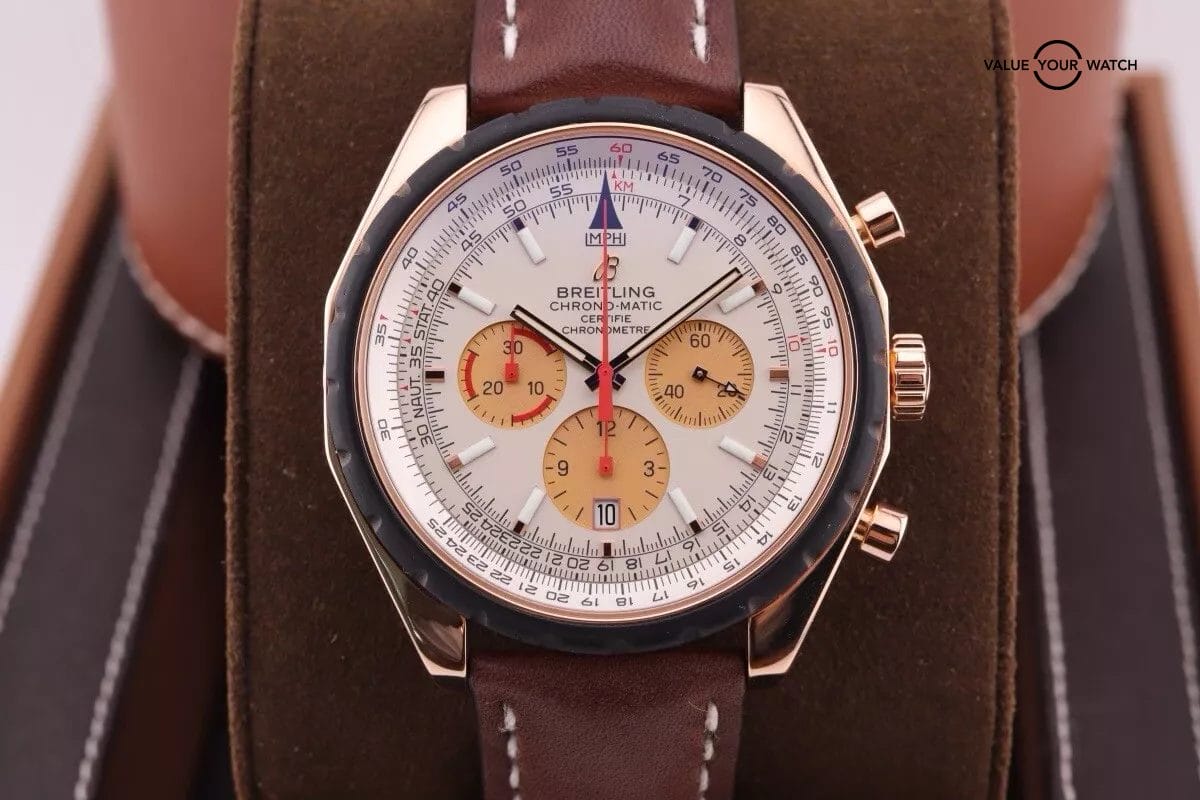 Breitling Chrono-Matic R14360 Limited Edition Gold Leather 2024 Factory Service!