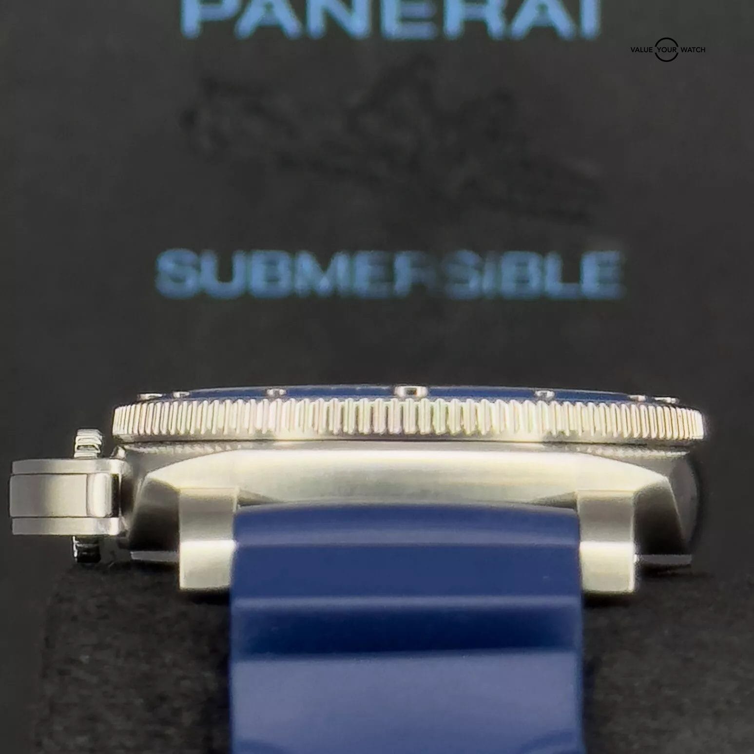 2023 Panerai Luminor Submersible 42 Grey Dial Blue Bezel PAM00959 Box and Papers - Image 8
