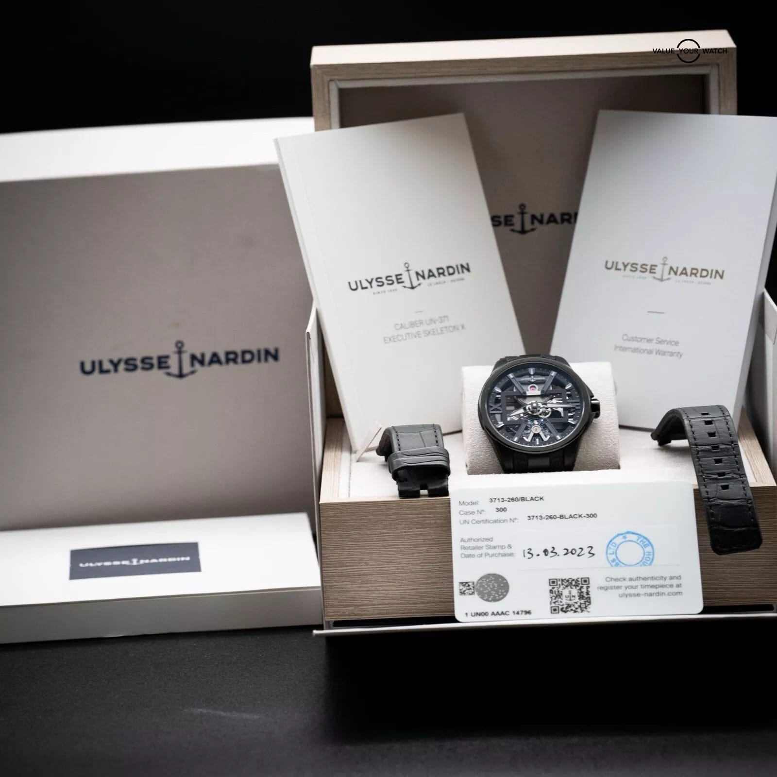 Ulysse Nardin Executive Skeleton X 3713-260-3/BLACK 42mm Titanium Complete Set - Image 10