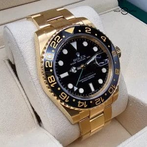 Rolex GMT-Master II Solid Gold case and bracelet! 116718LN with box/card