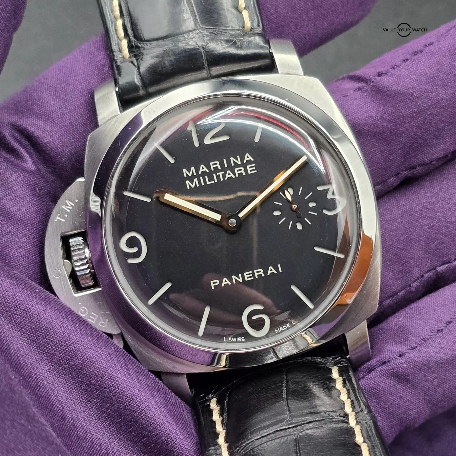 Panerai luminor left handed clearance