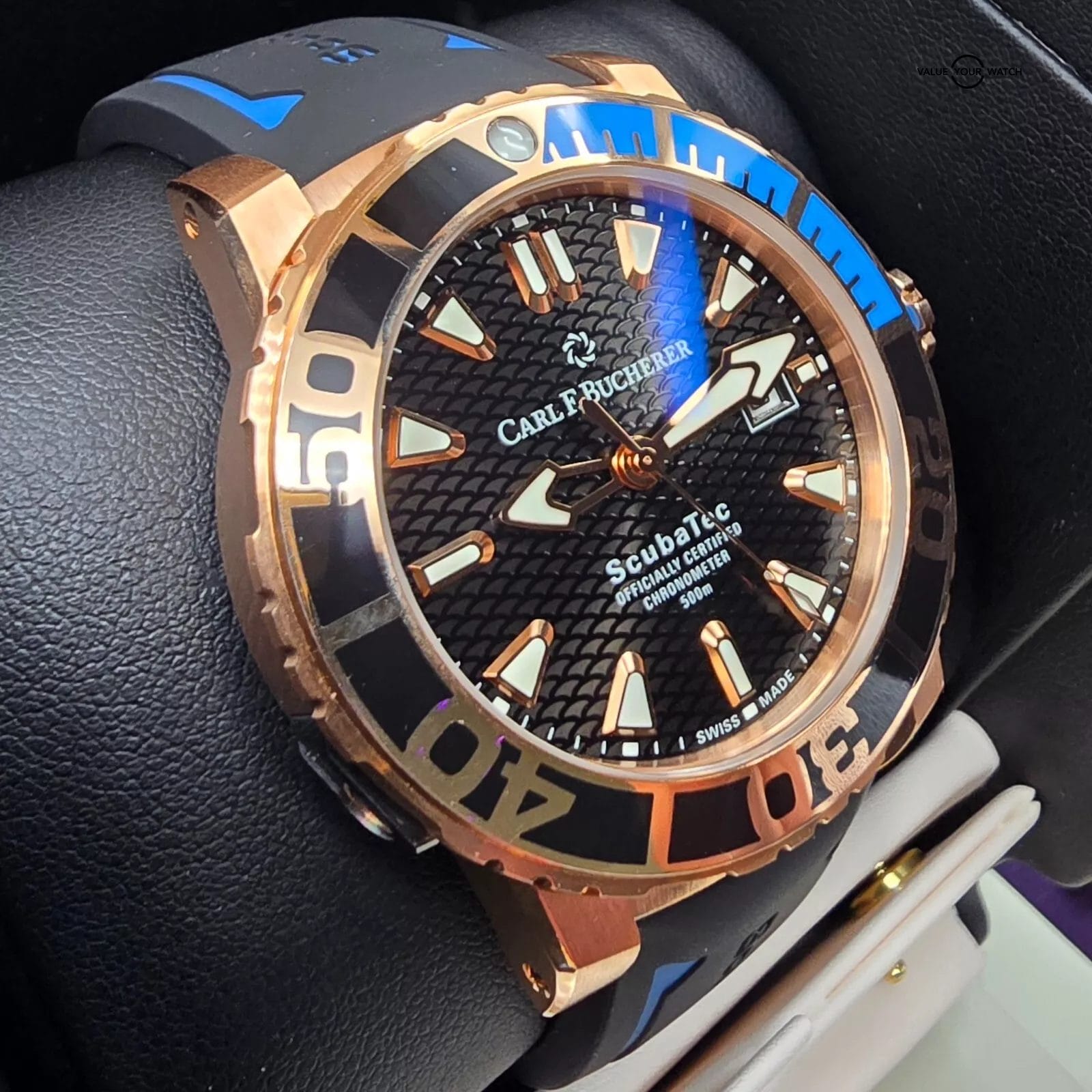 Carl F. Bucherer ScubaTec Patravi in solid 18k rose gold ref. 10632.22