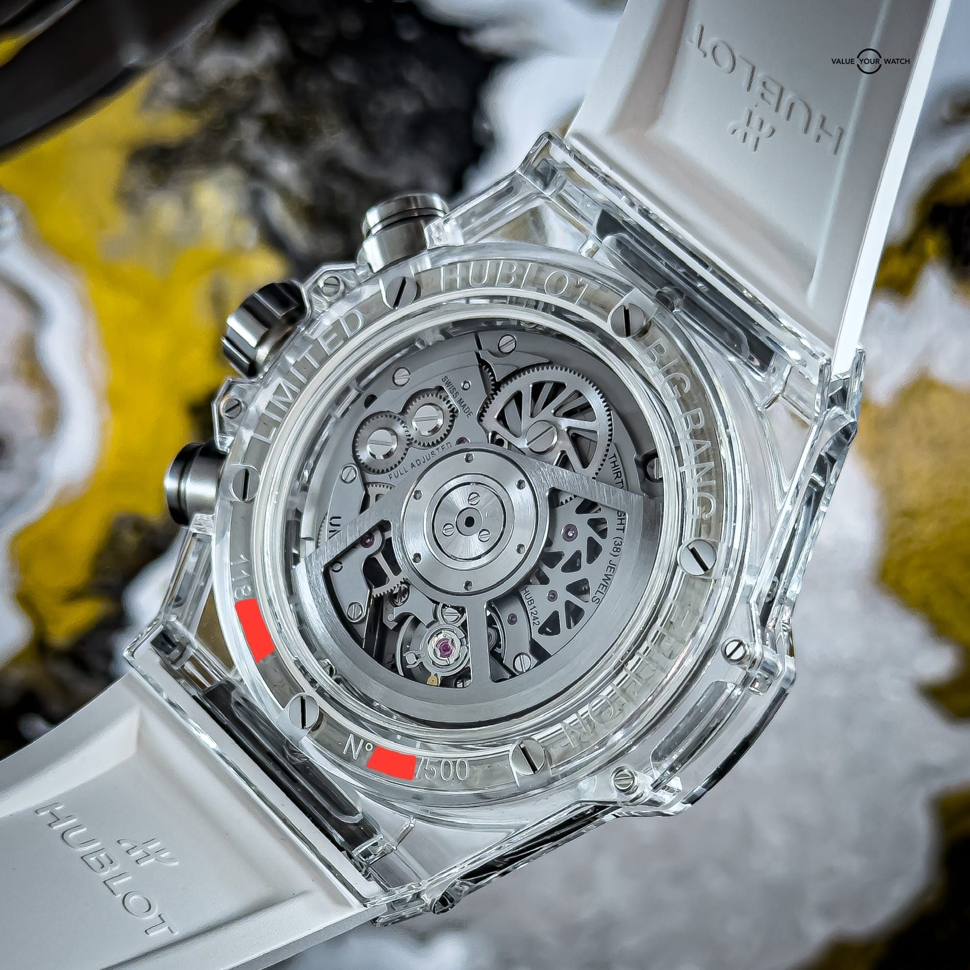 Hublot Big Bang Unico All Sapphire White 45mm Watch - 411.JX.4802.RT - Serviced! - Image 8