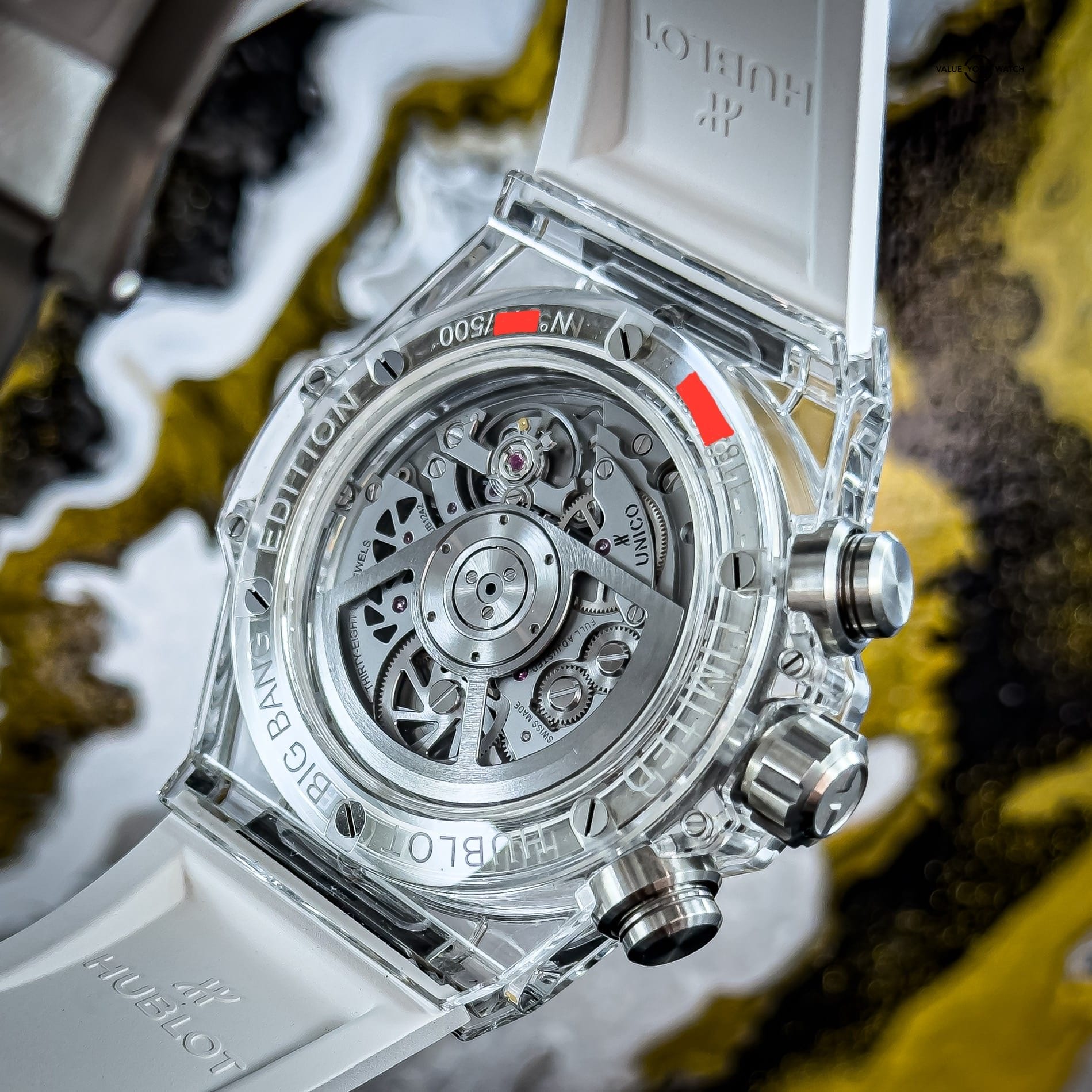 Hublot Big Bang Unico All Sapphire White 45mm Watch - 411.JX.4802.RT - Serviced! - Image 9