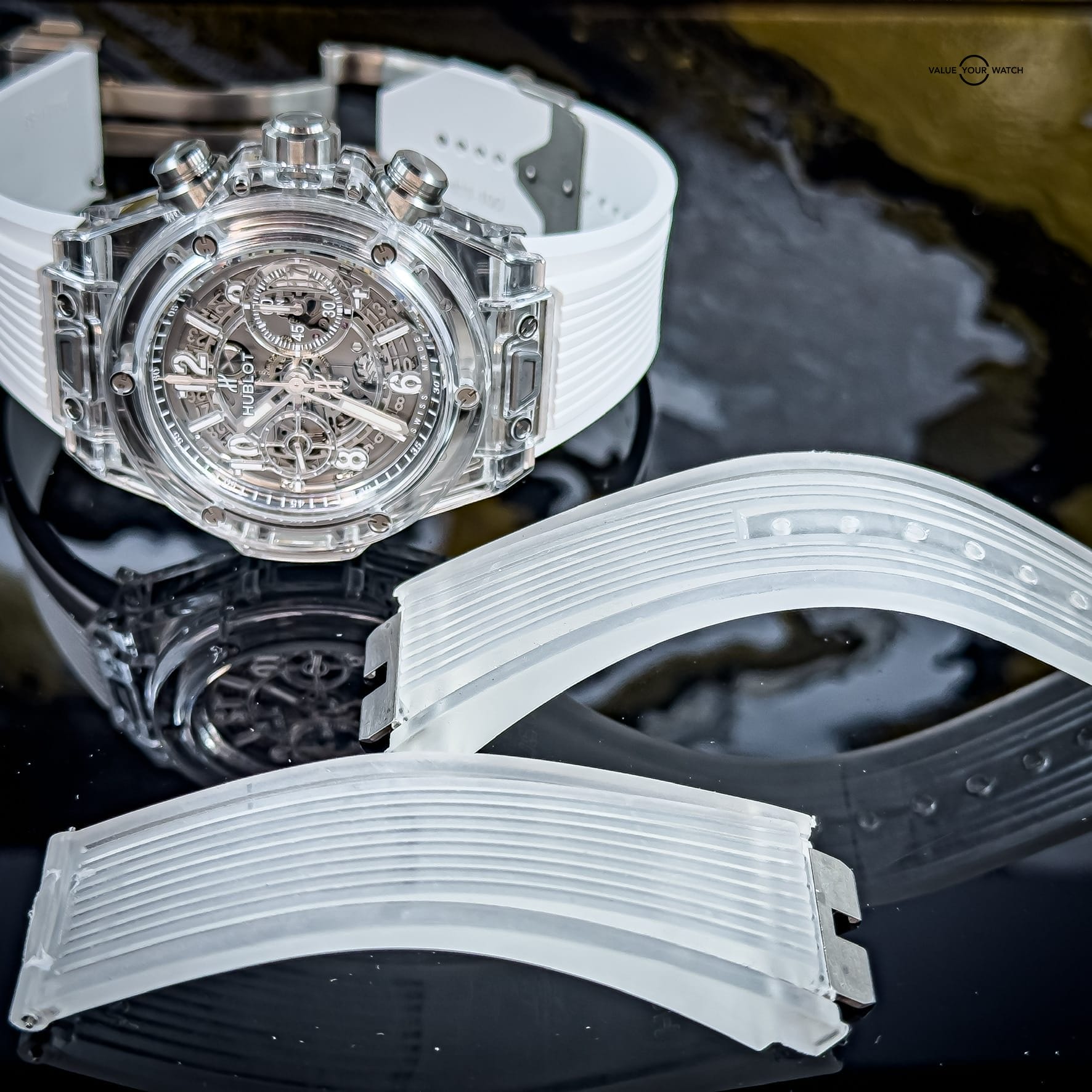 Hublot Big Bang Unico All Sapphire White 45mm Watch - 411.JX.4802.RT - Serviced! - Image 15