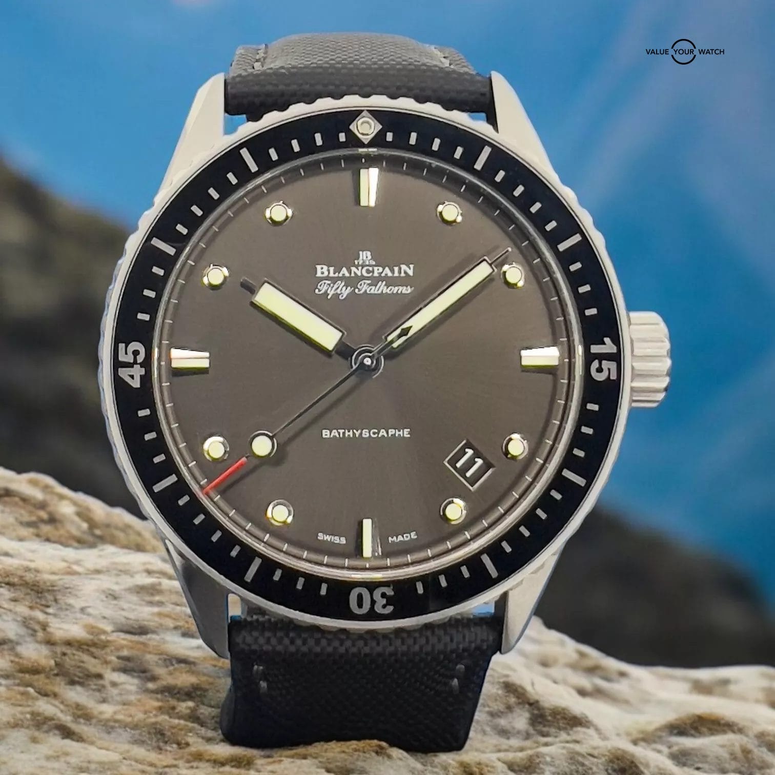 Blancpain Fifty Fathoms Bathyscaphe Men Watch 5000-1110-B52A Box & Papers - Image 2