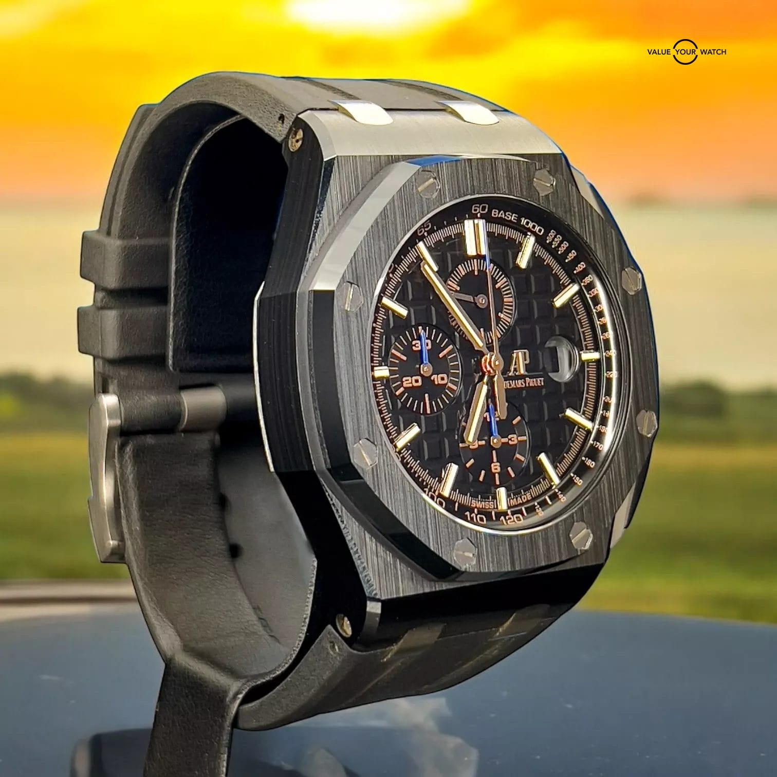 Audemars Piguet Royal Oak Offshore "Gold Hands" Men's Ceramic Watch - 26405CE - Image 3